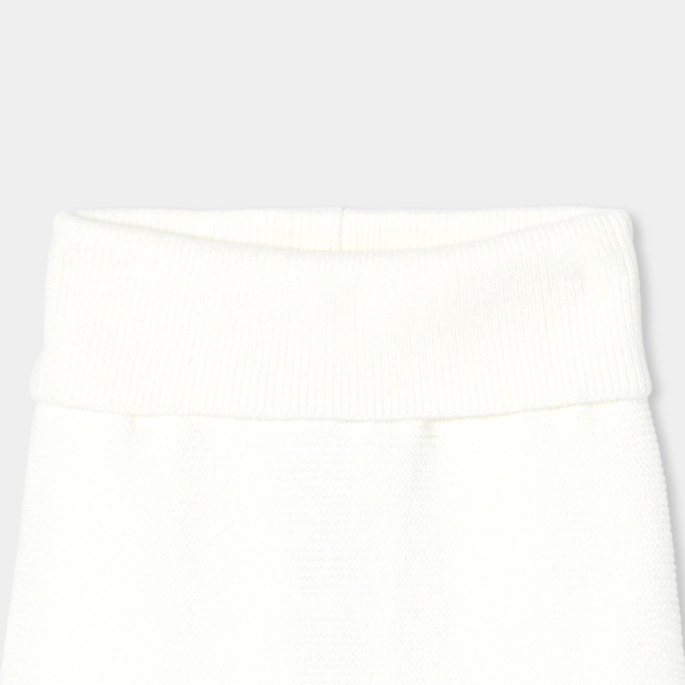 Baby cotton garter-stitch set - blanc doux jacadi