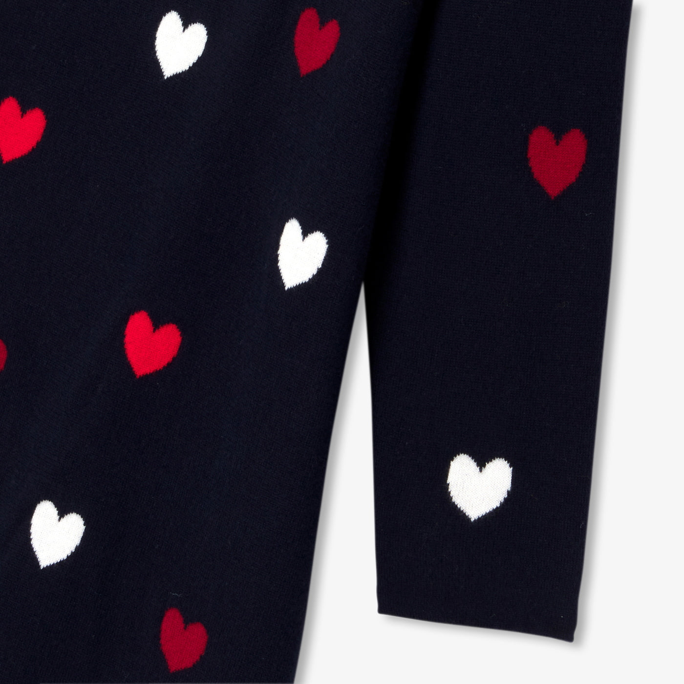 Girl jersey knit dress - marine/multico