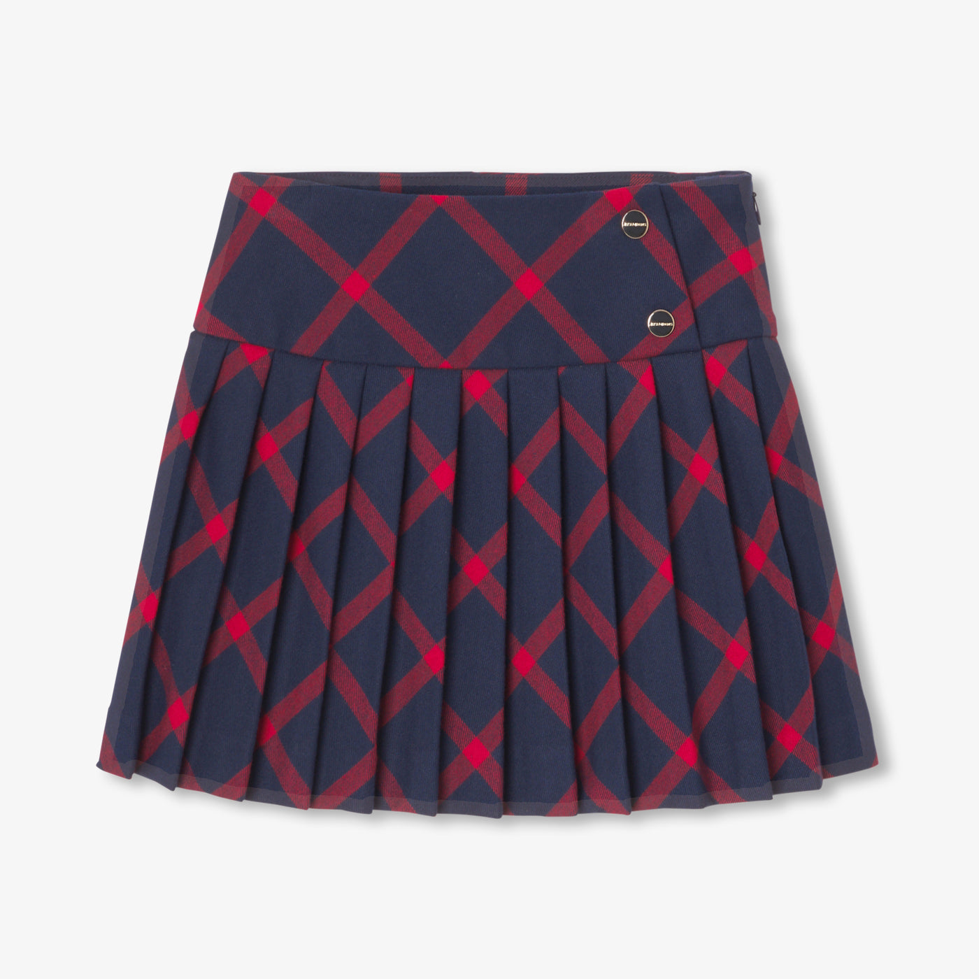 Girl plaid skirt - marine/rouge