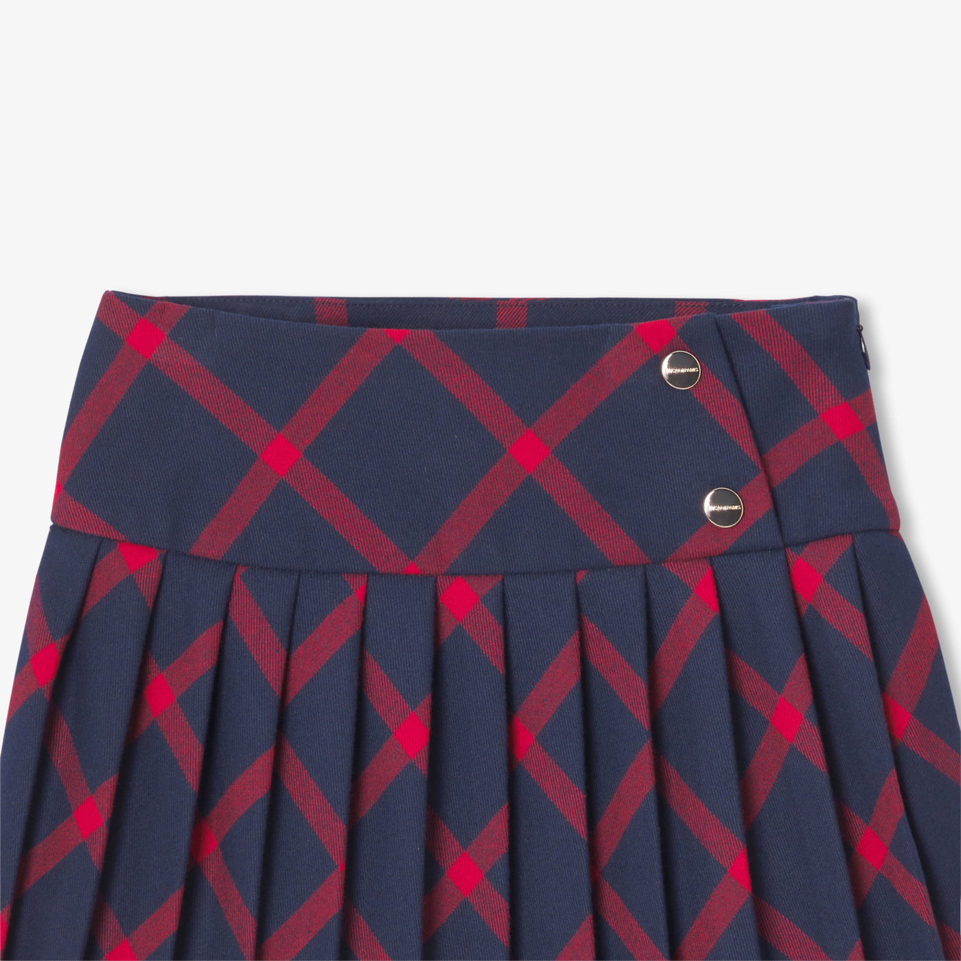 Girl plaid skirt - marine/rouge