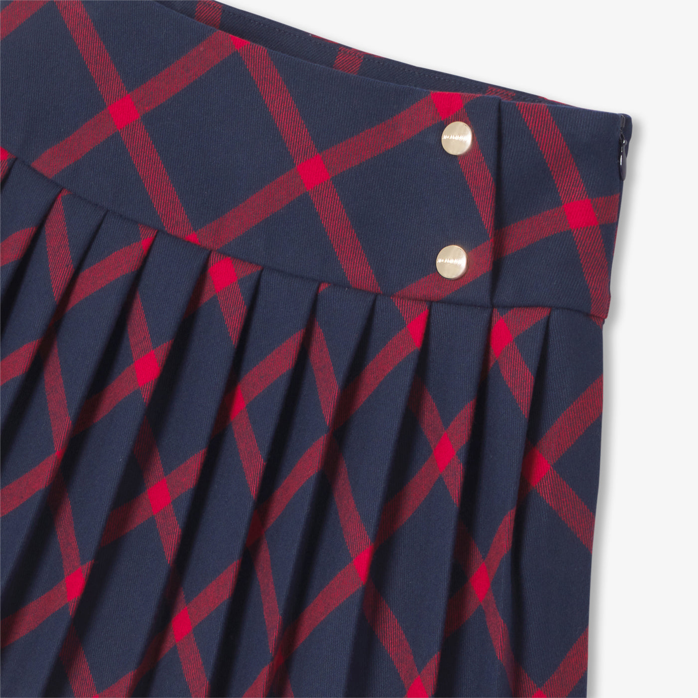 Girl plaid skirt - marine/rouge