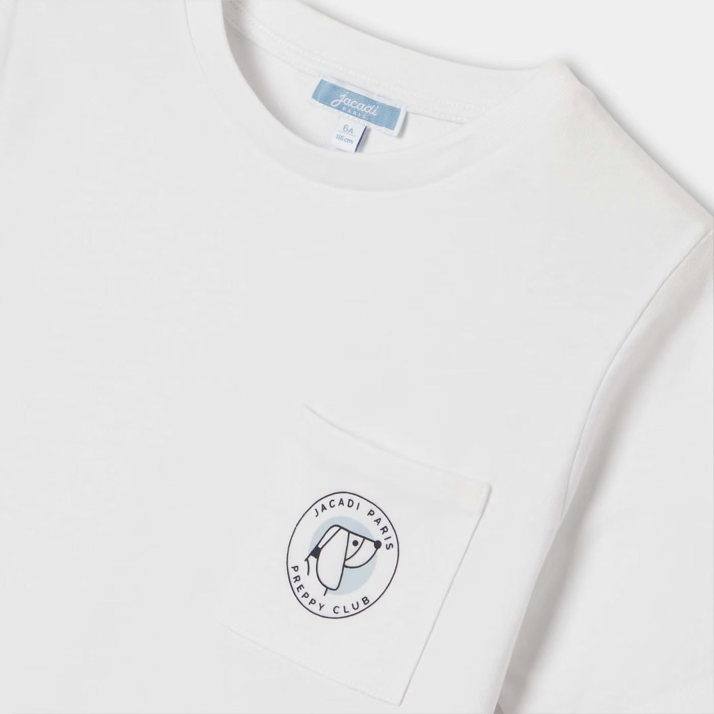 Jacadi white short-sleeved boy's t-shirt