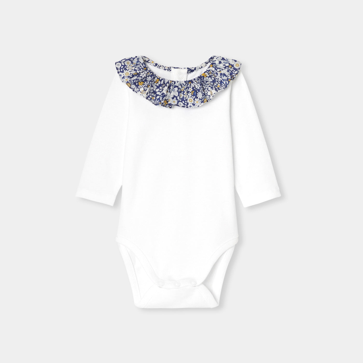 Baby girl long sleeve bodysuit blanc jacadi - Main Image