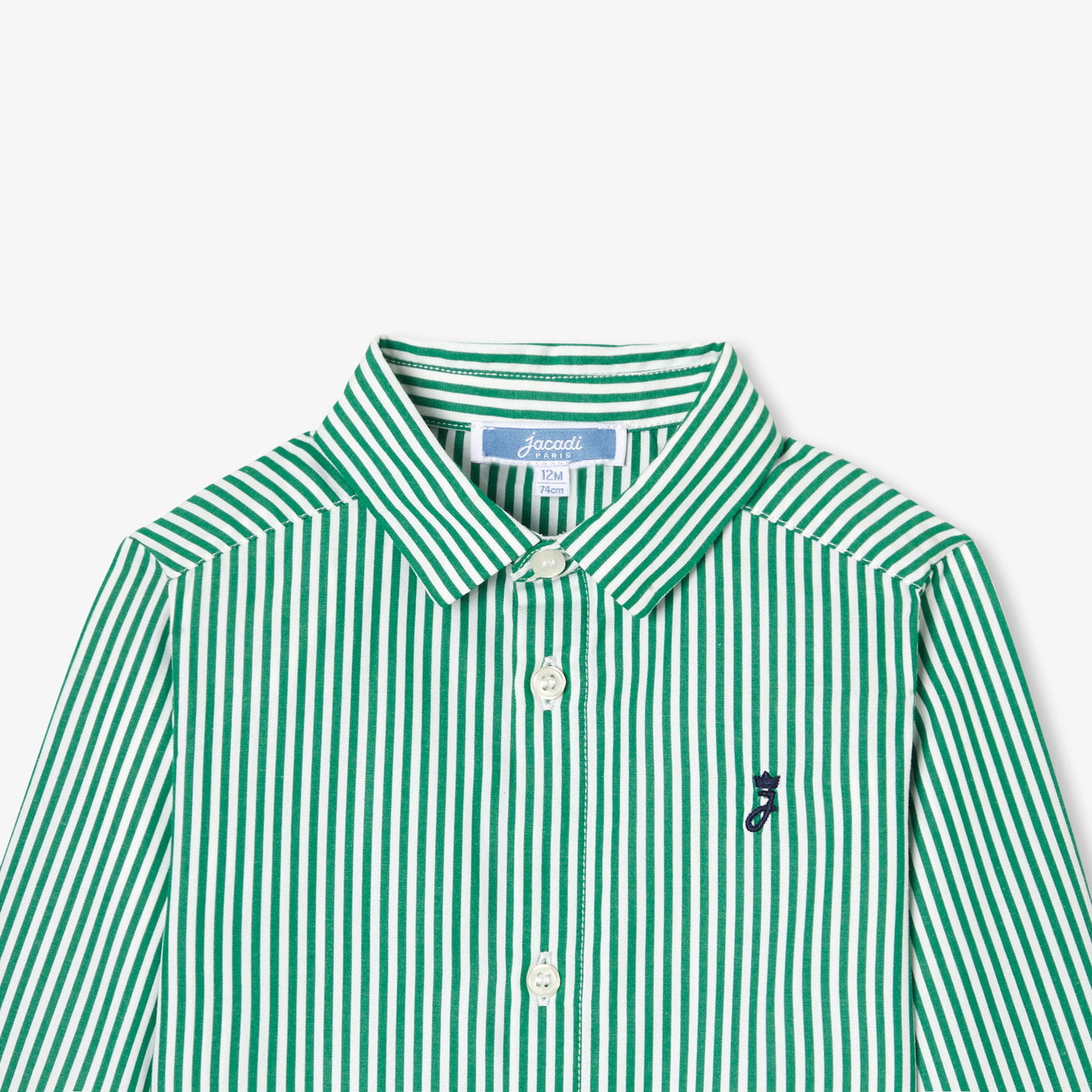 Baby boy shirt in poplin - blanc/vert
