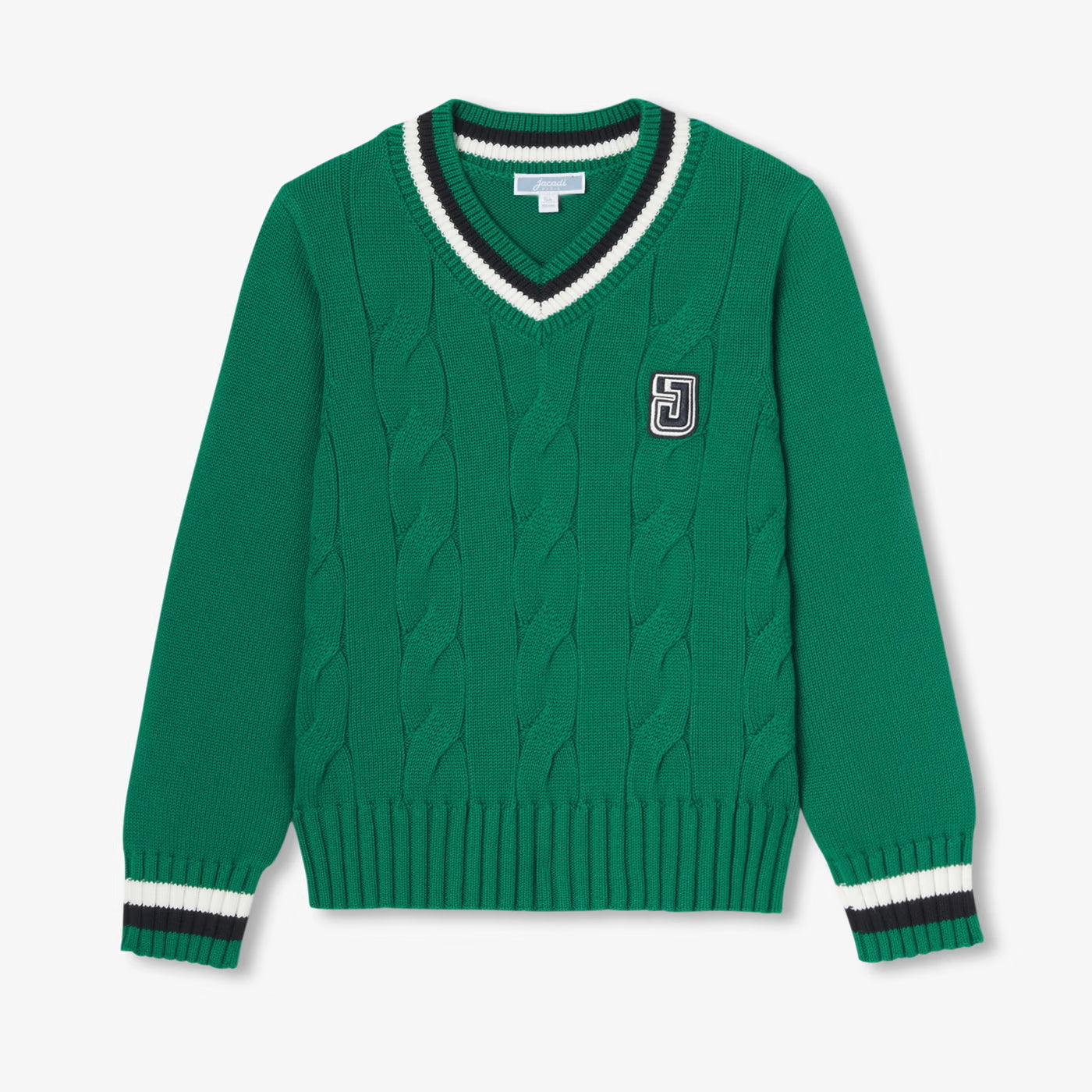 Children cotton cricket sweater - vert fonce