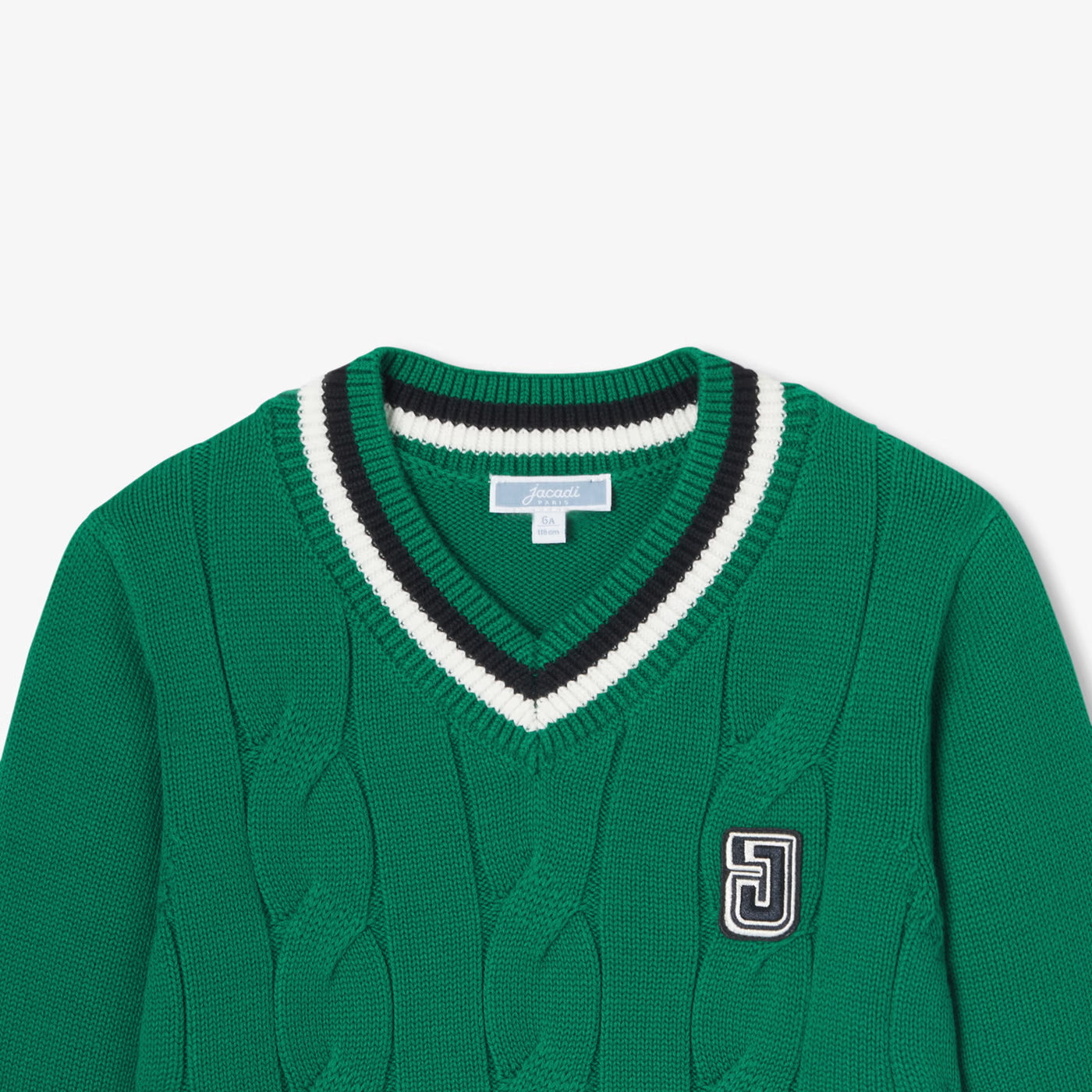 Children cotton cricket sweater - vert fonce