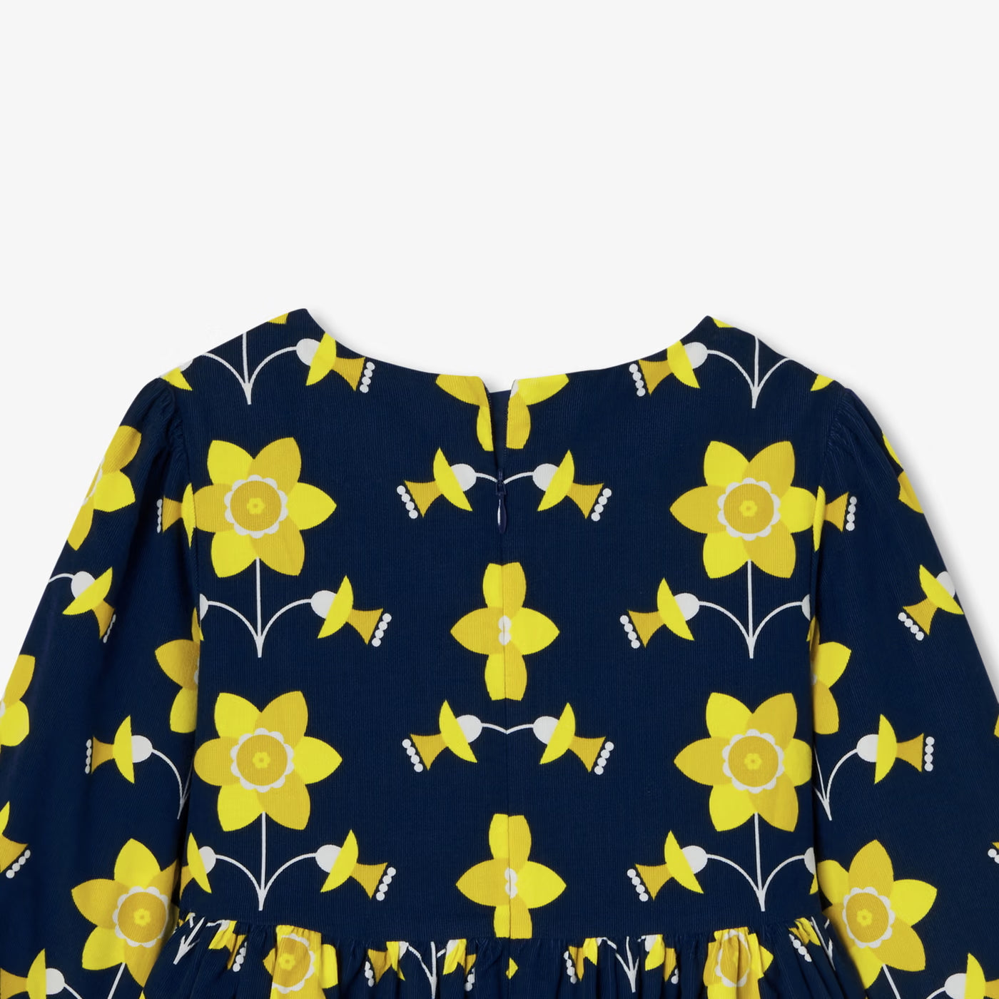 Girl dress in milleraies velvet - bleu/multico