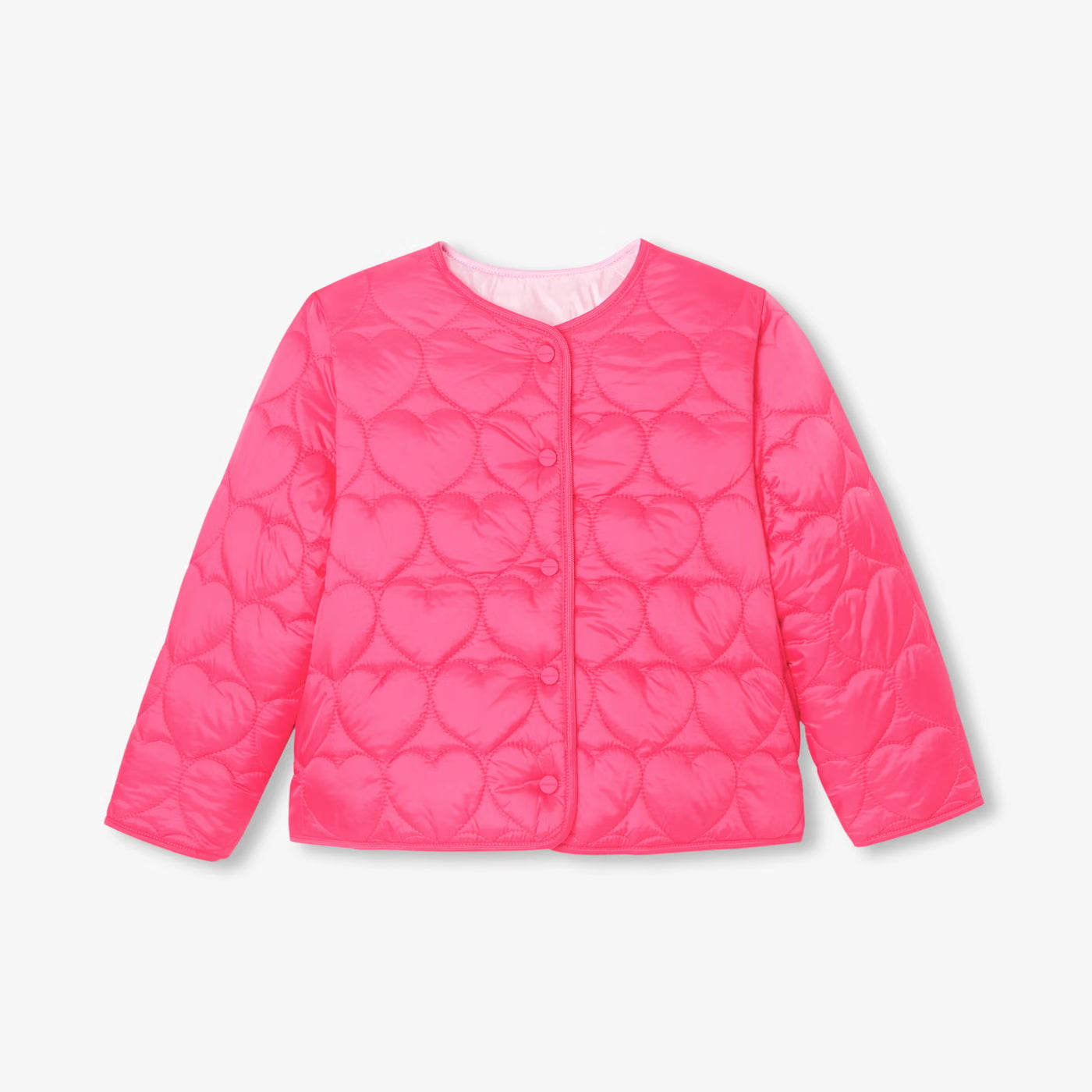 Girl lightweight padded jacket - rose bubble