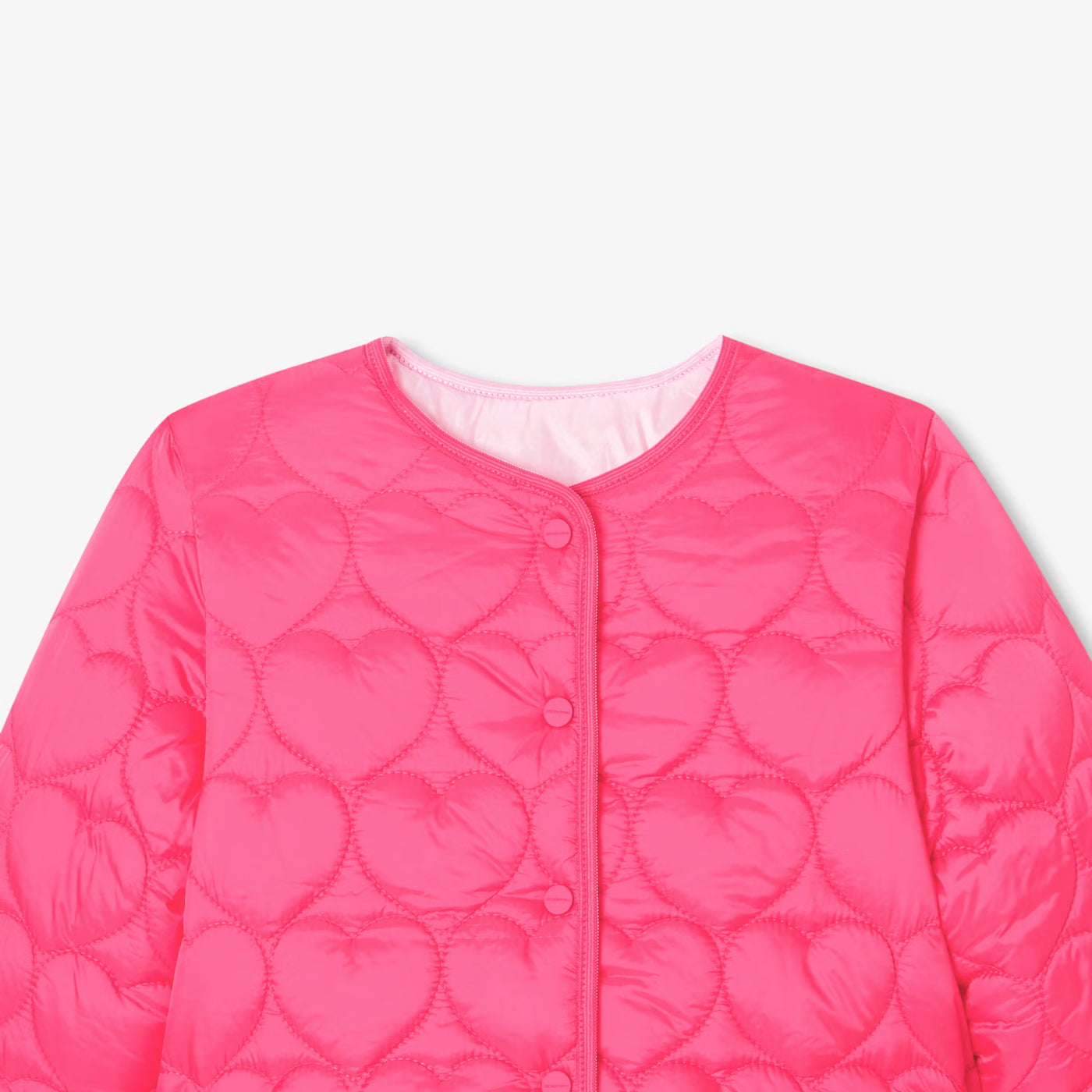 Girl lightweight padded jacket - rose bubble