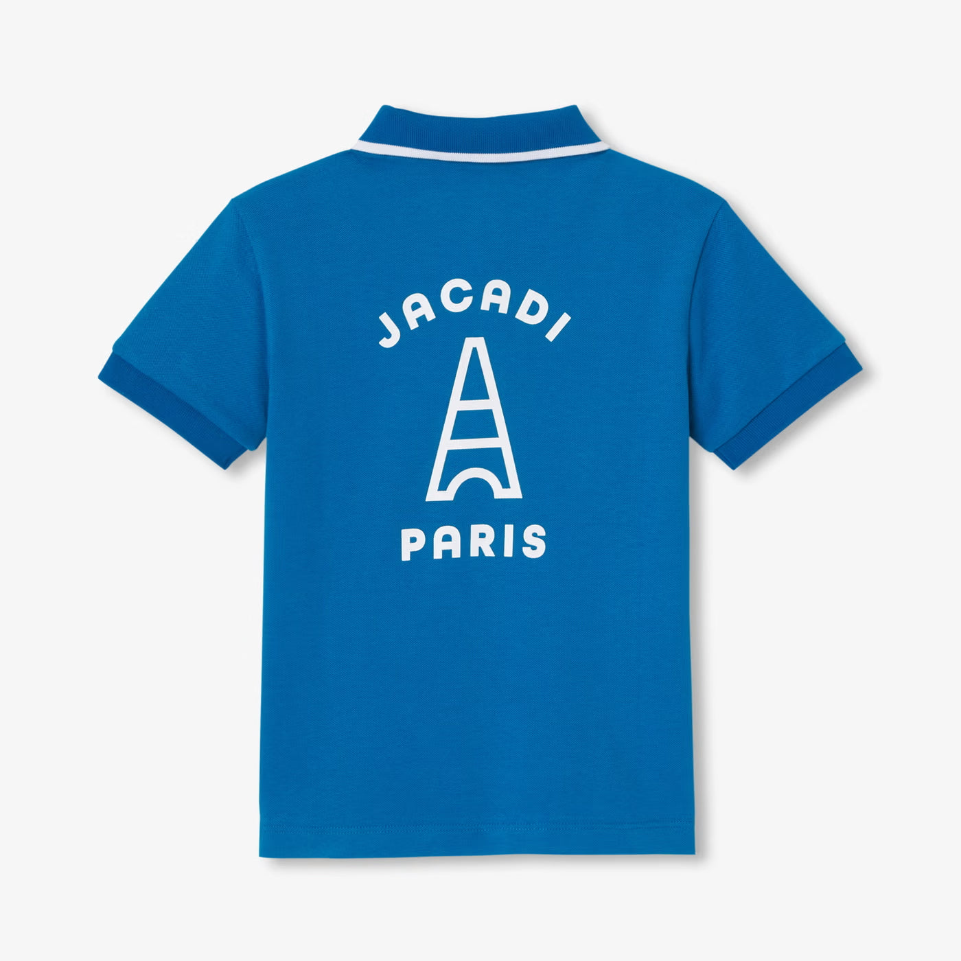 Boys' short-sleeved polo shirt - shore blue