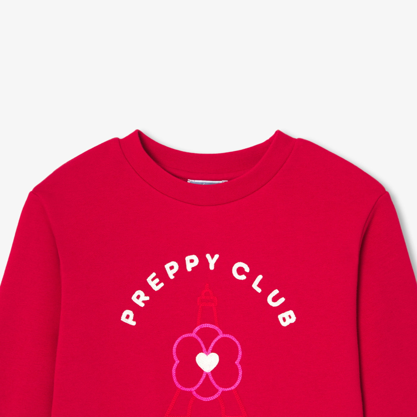 Girl fleece sweater - rouge brique