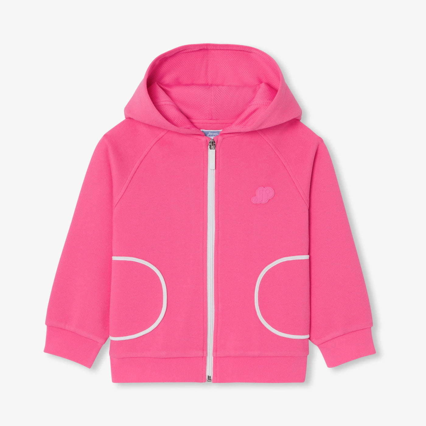 Girl zip-up sweatshirt - fuschia clair