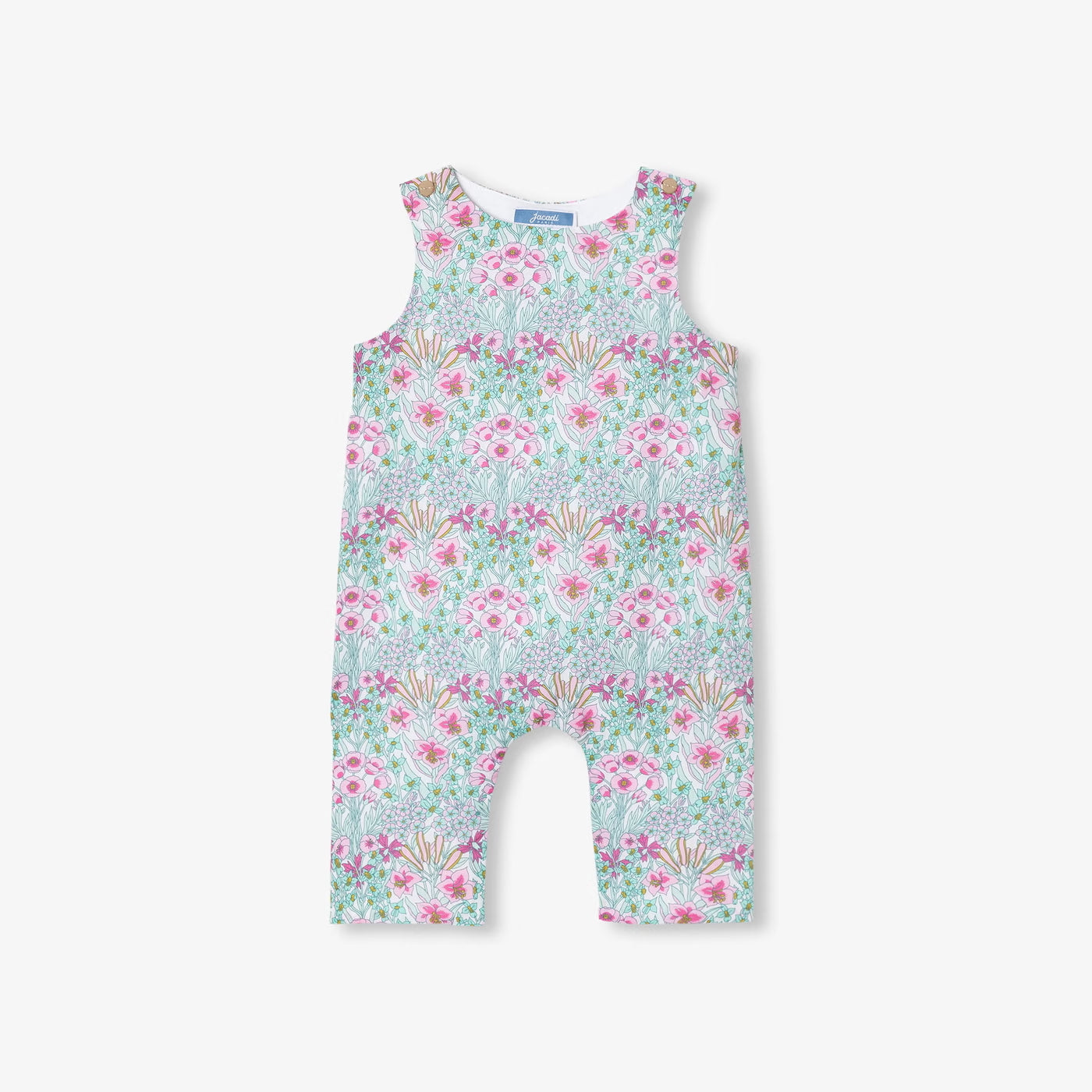 Baby girl jumpsuit in Liberty fabric - multico