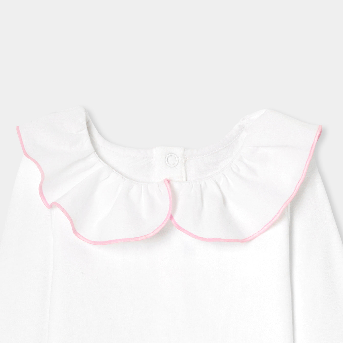 Baby girl bodysuit with large ruffle - blanc jacadi
