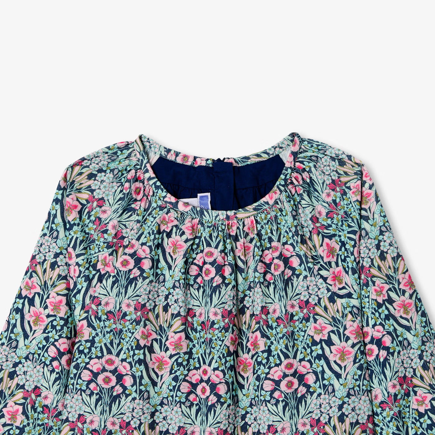 Girl dress in Liberty fabric - vert/multico