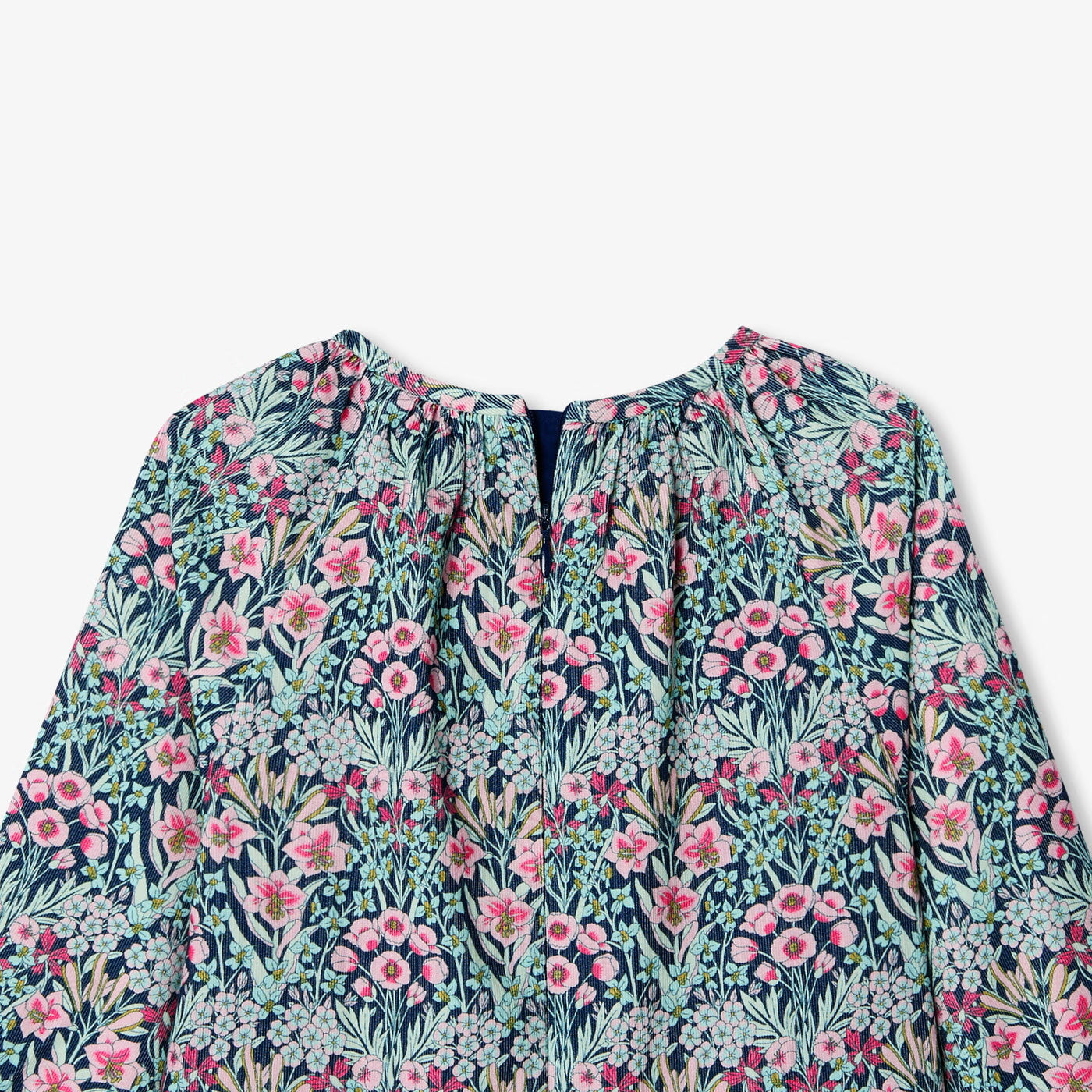 Girl dress in Liberty fabric - vert/multico