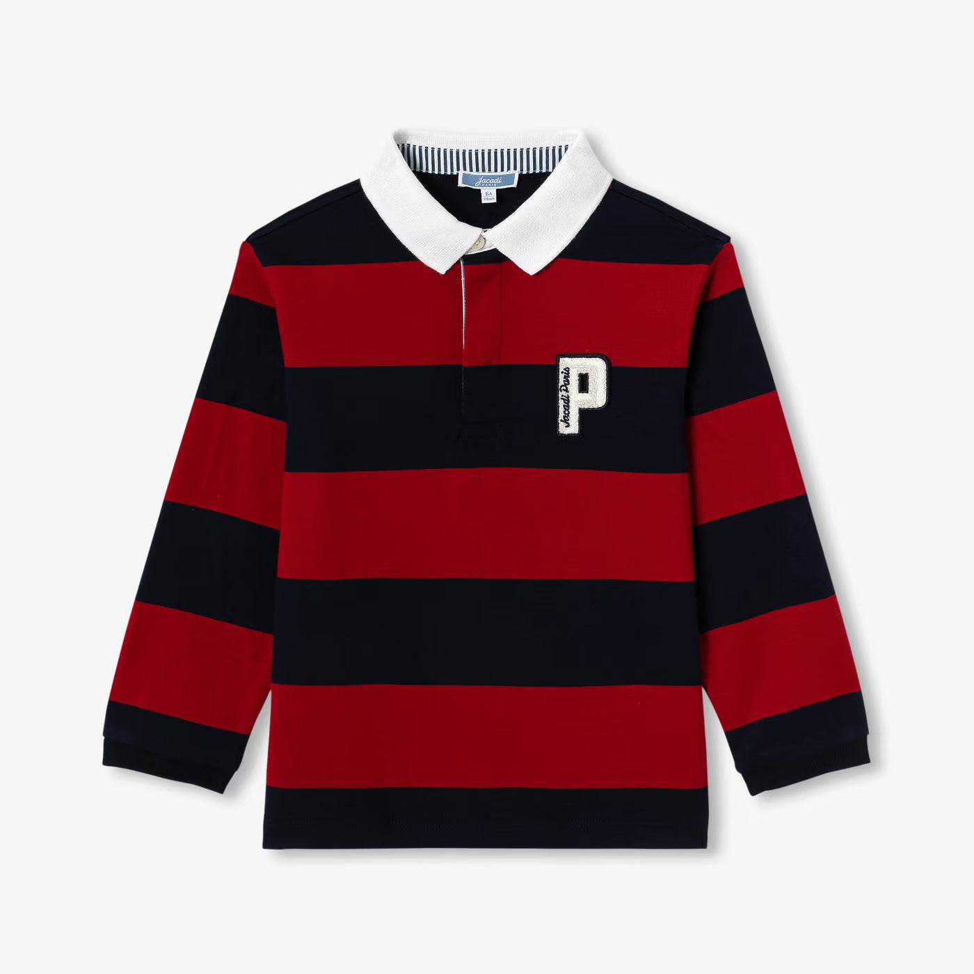 Boy rugby polo shirt - marine/rouge