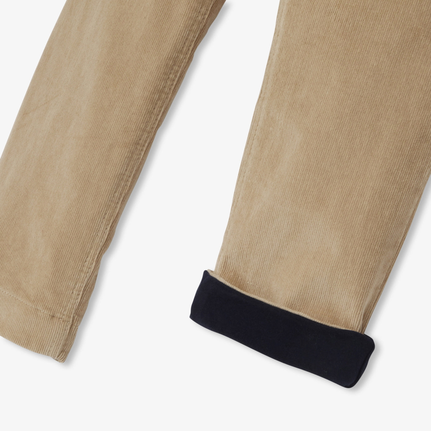 Boy velvet pants with lining - amande fonce