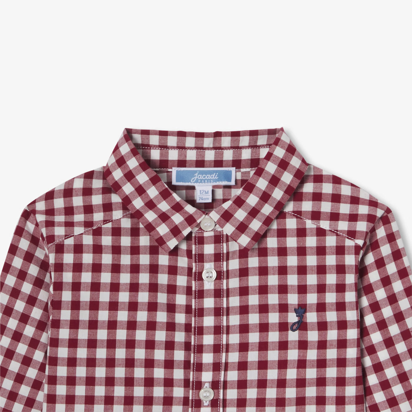 Baby boy gingham shirt - blanc/rouge