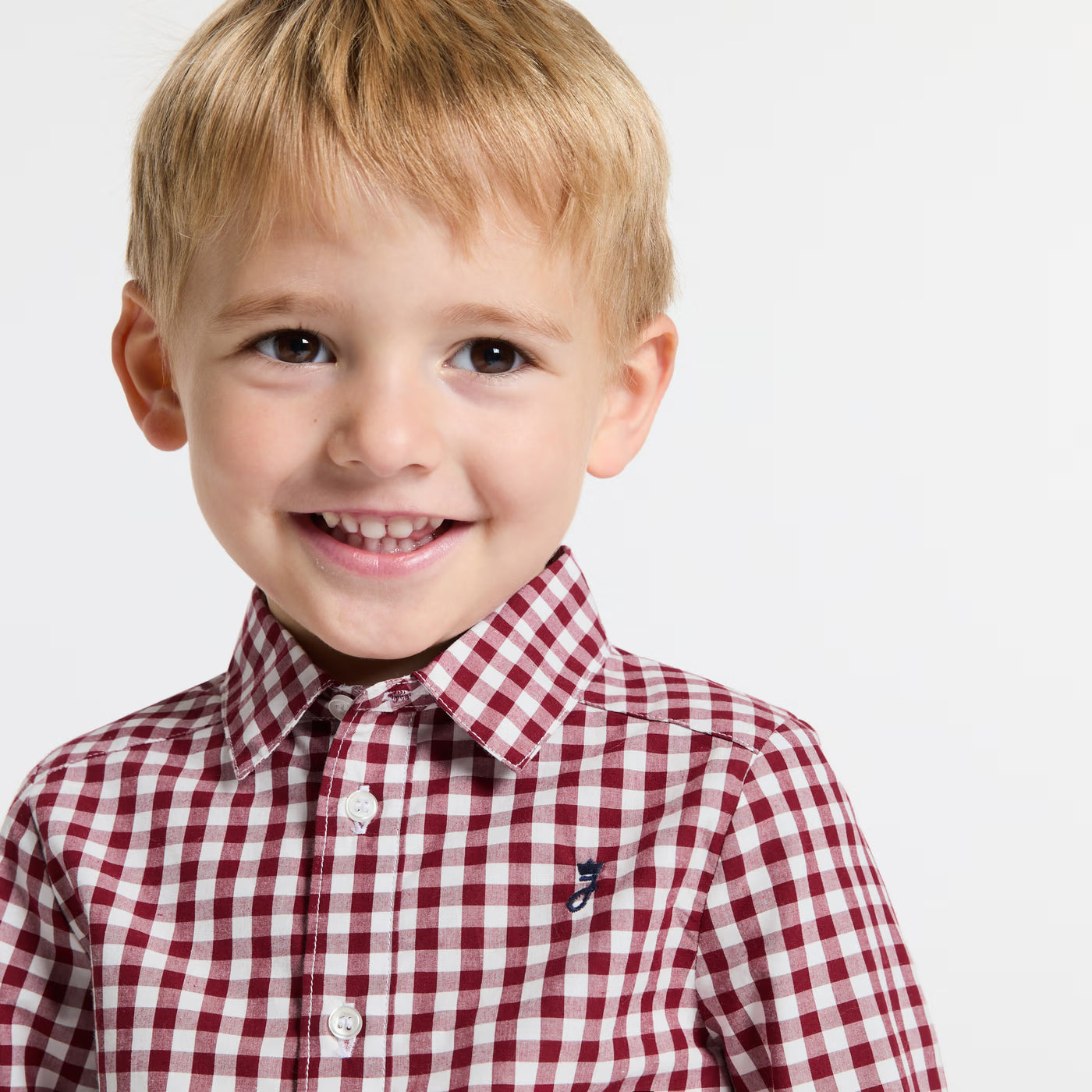 Baby boy gingham shirt - blanc/rouge