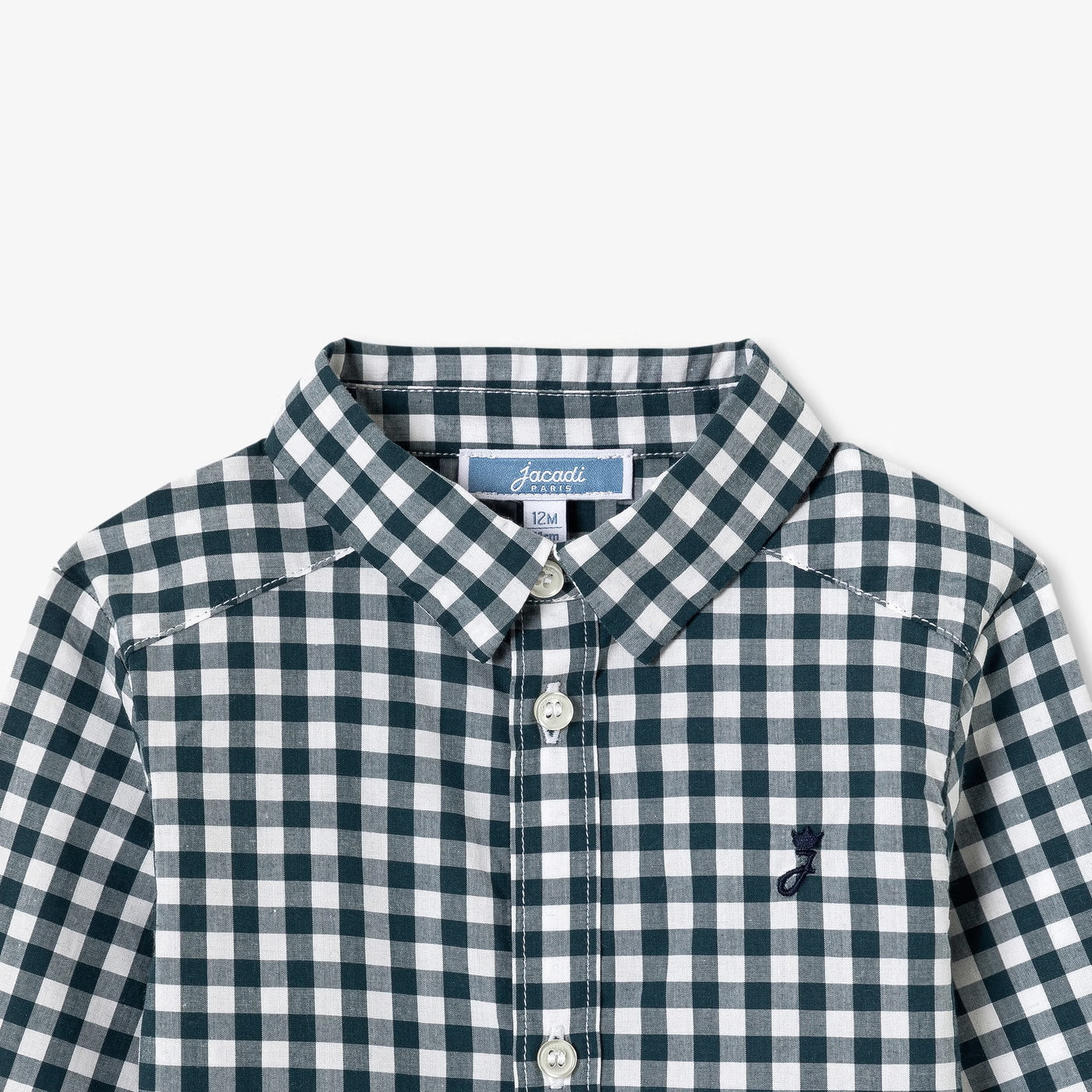 Baby boy gingham shirt - blanc/marine