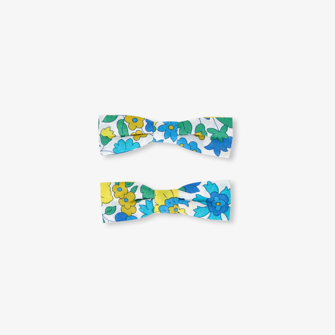 Girl hair clips duo in Liberty fabric - blanc/multico
