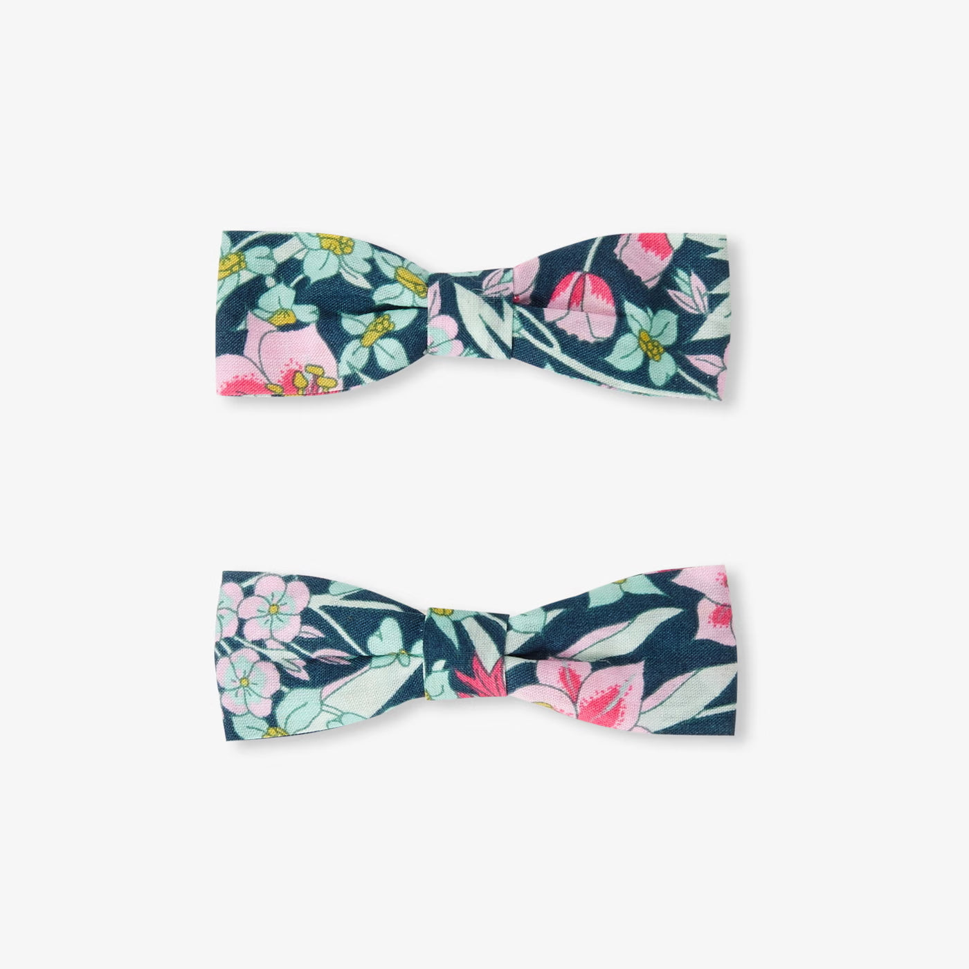 Girl hair clips duo in Liberty fabric - rose/bleu
