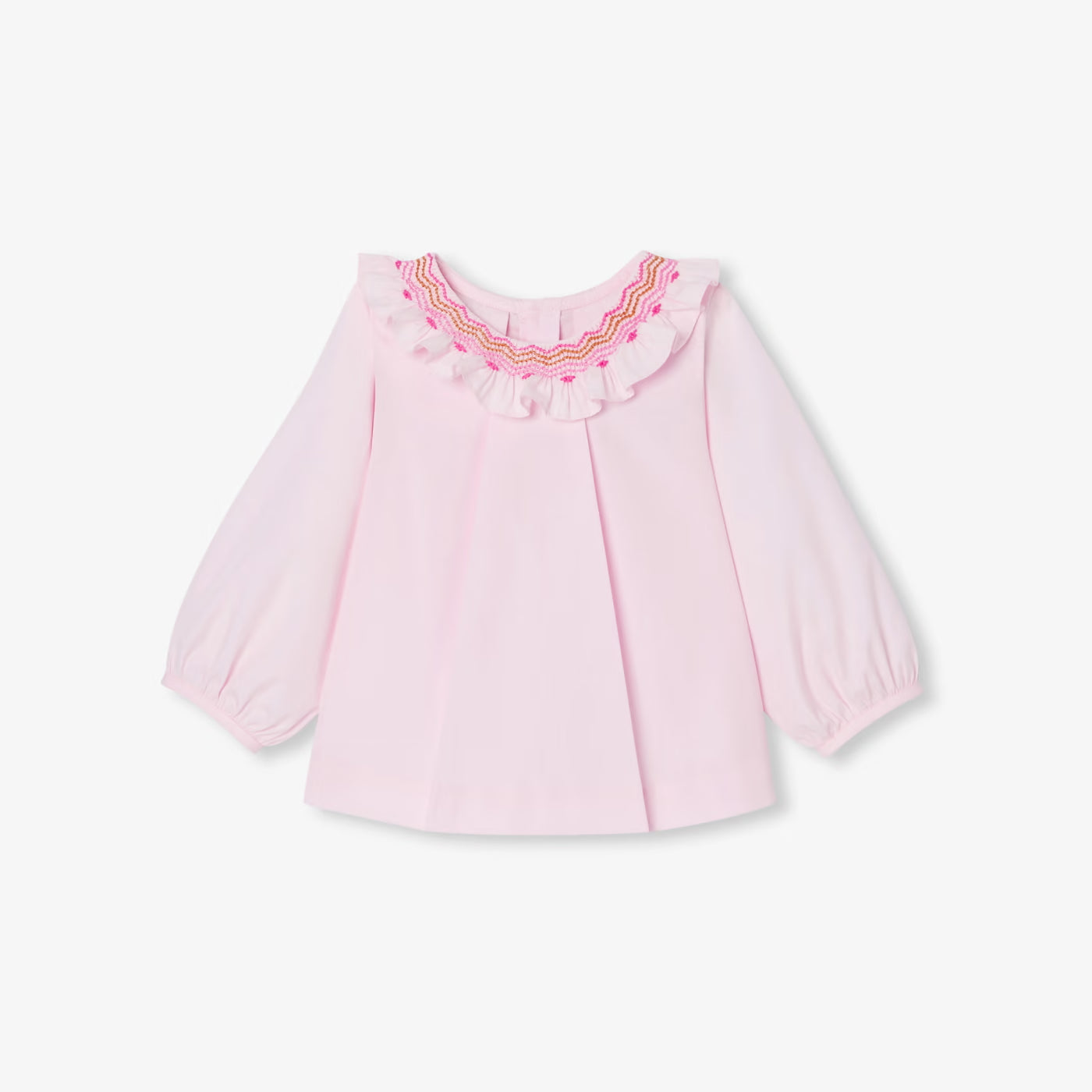 Baby girl long-sleeved blouse - rose dragee