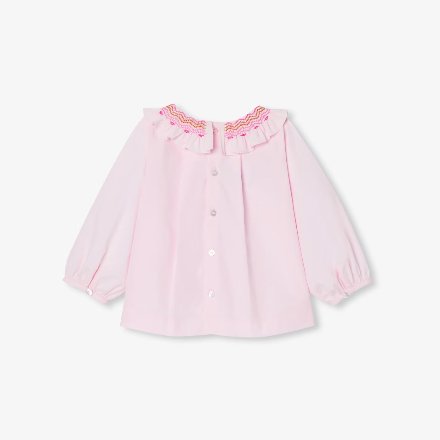 Baby girl long-sleeved blouse - rose dragee