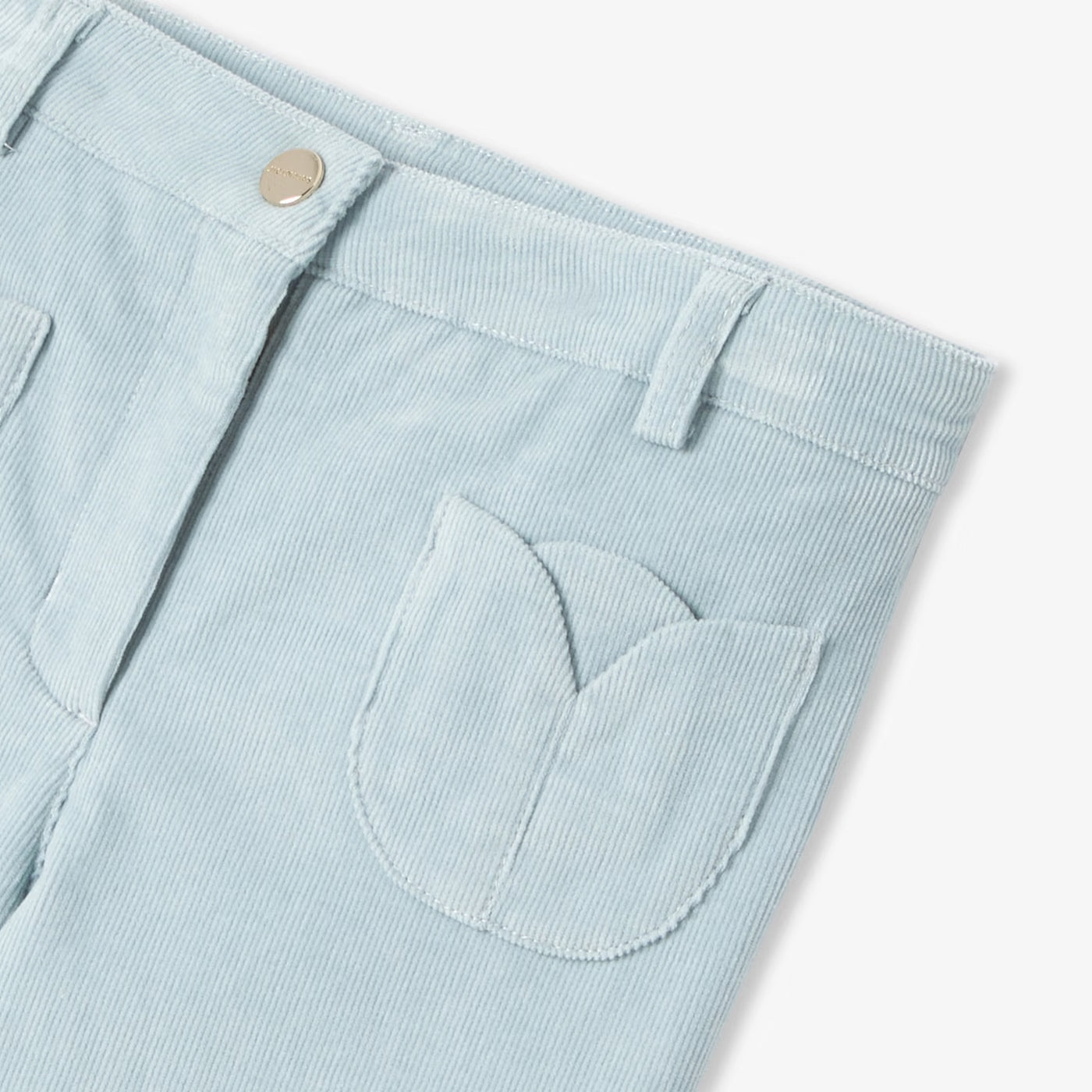 Girl milleraies velvet trousers - tilleul