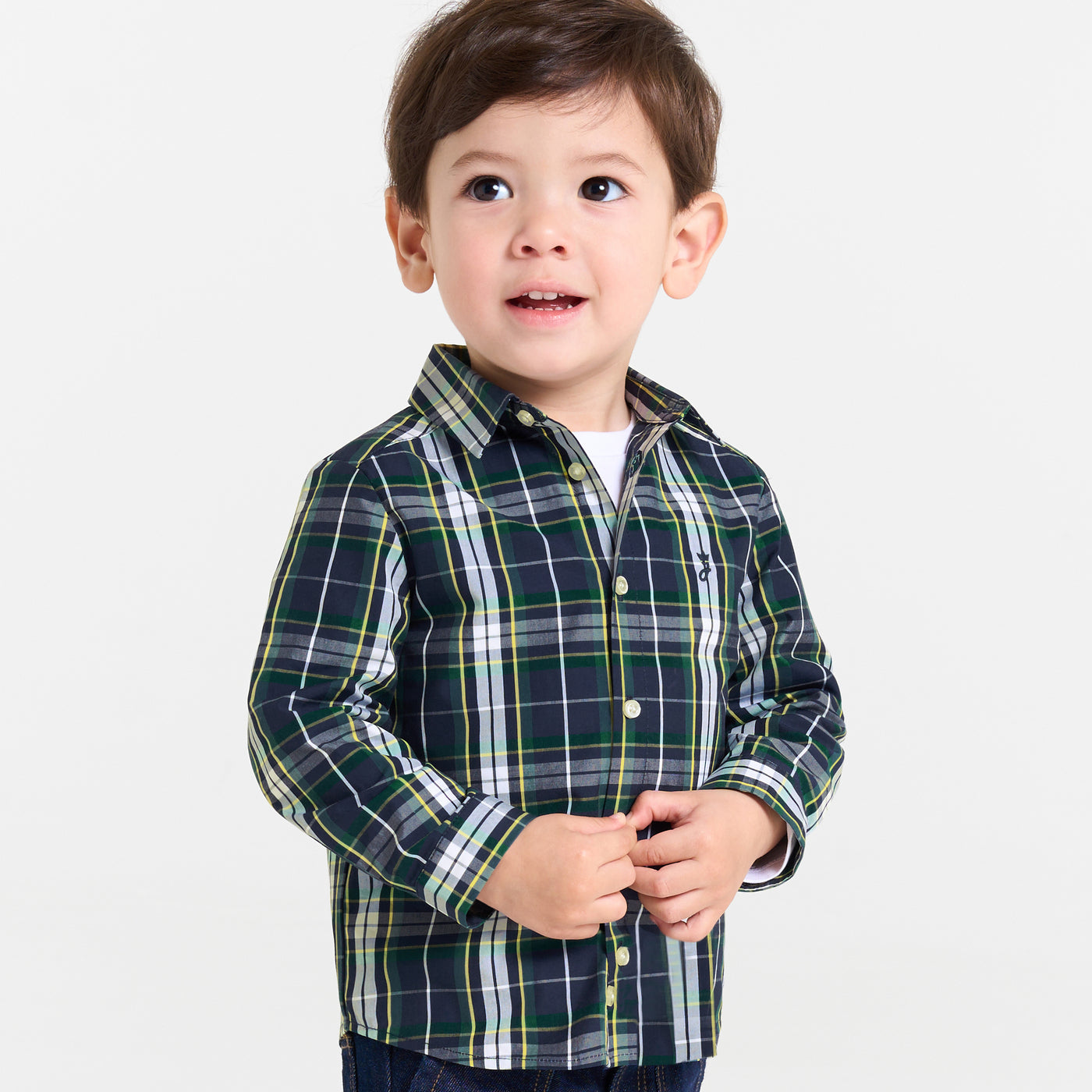 Baby tartan shirt marine/multico