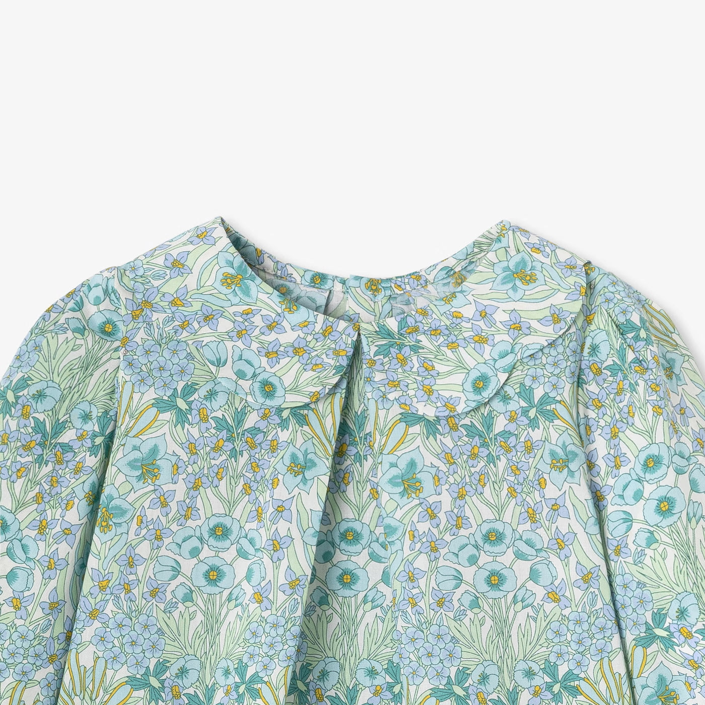 Baby girl blouse in Liberty fabric - blanc/multico