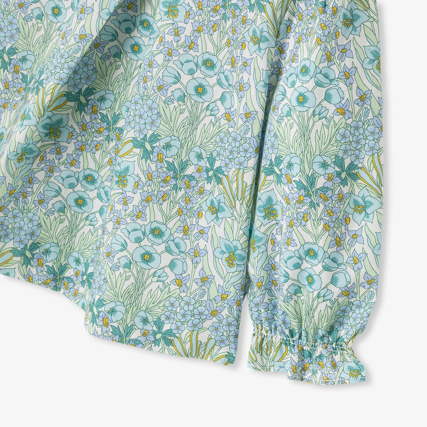 Baby girl blouse in Liberty fabric - blanc/multico