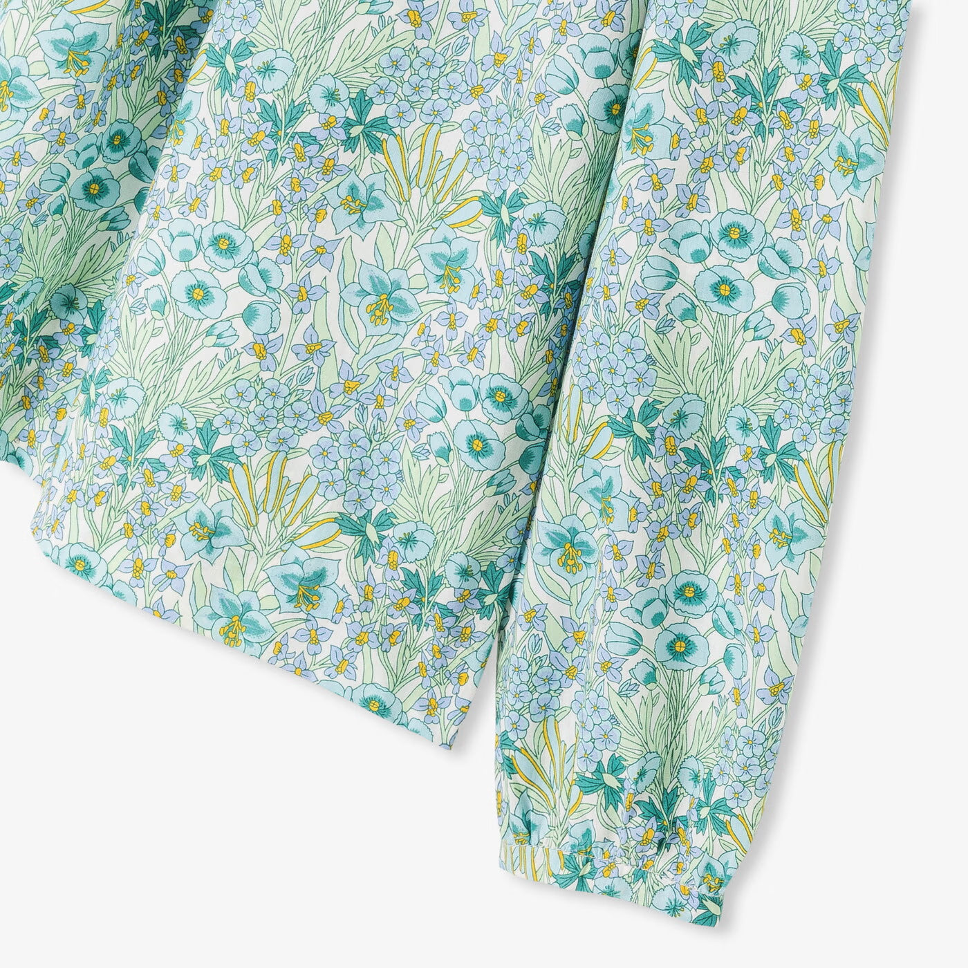 Girl blouse in Liberty fabric - blanc doux/multico