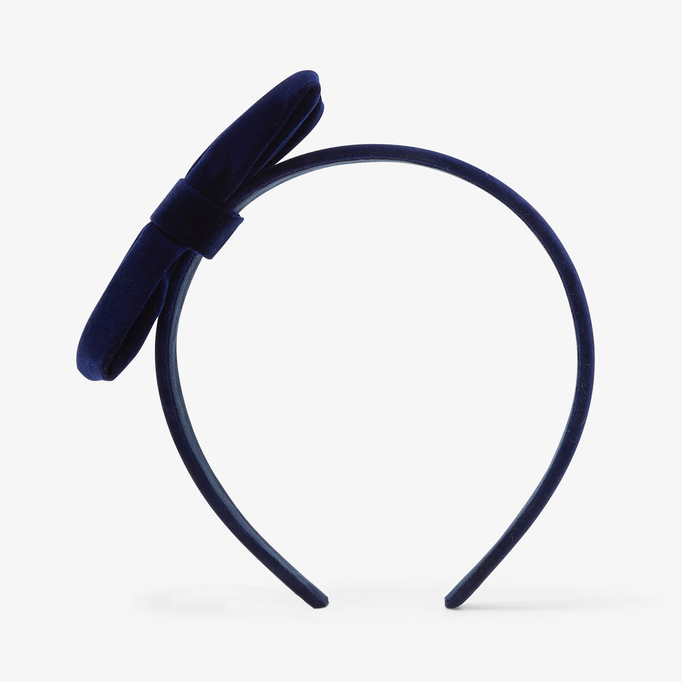 Girl velvet bow headband - marine jacadi