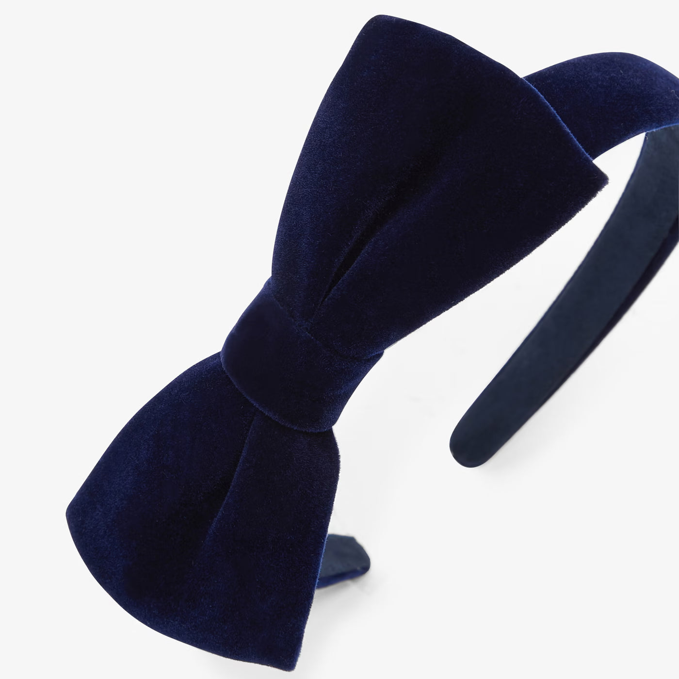 Girl velvet bow headband - marine jacadi