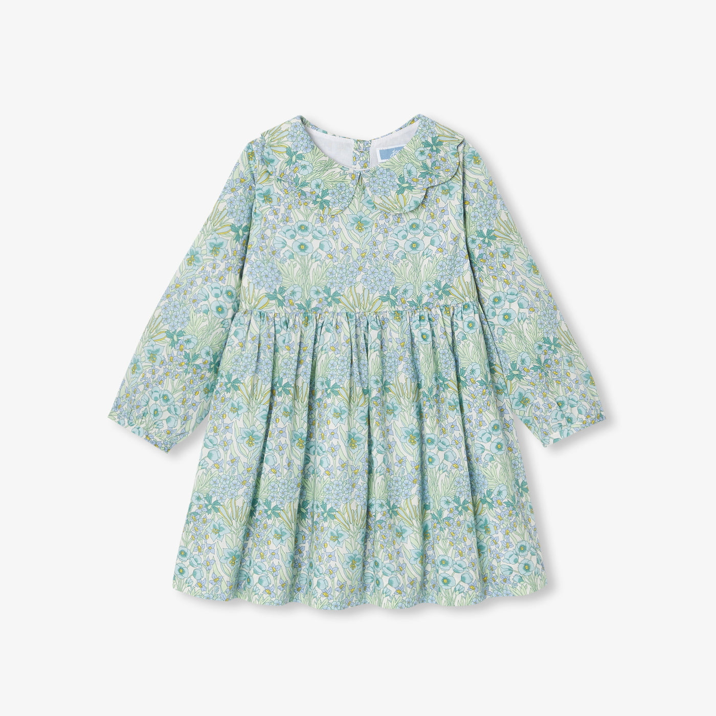 Baby girl dress in Liberty fabric - blanc/multico
