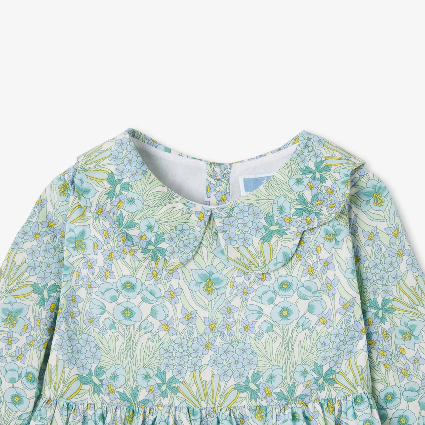 Baby girl dress in Liberty fabric - blanc/multico