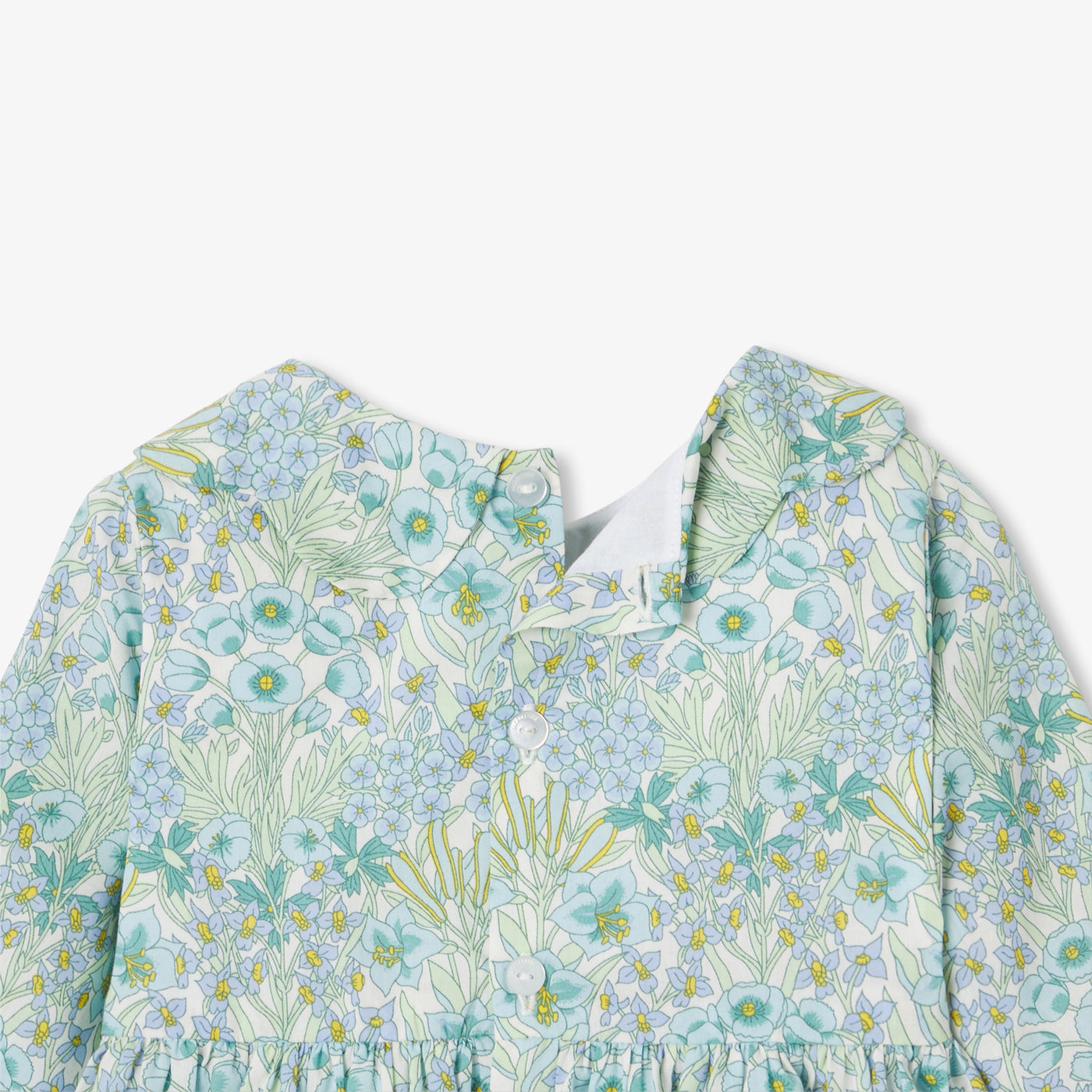 Baby girl dress in Liberty fabric - blanc/multico