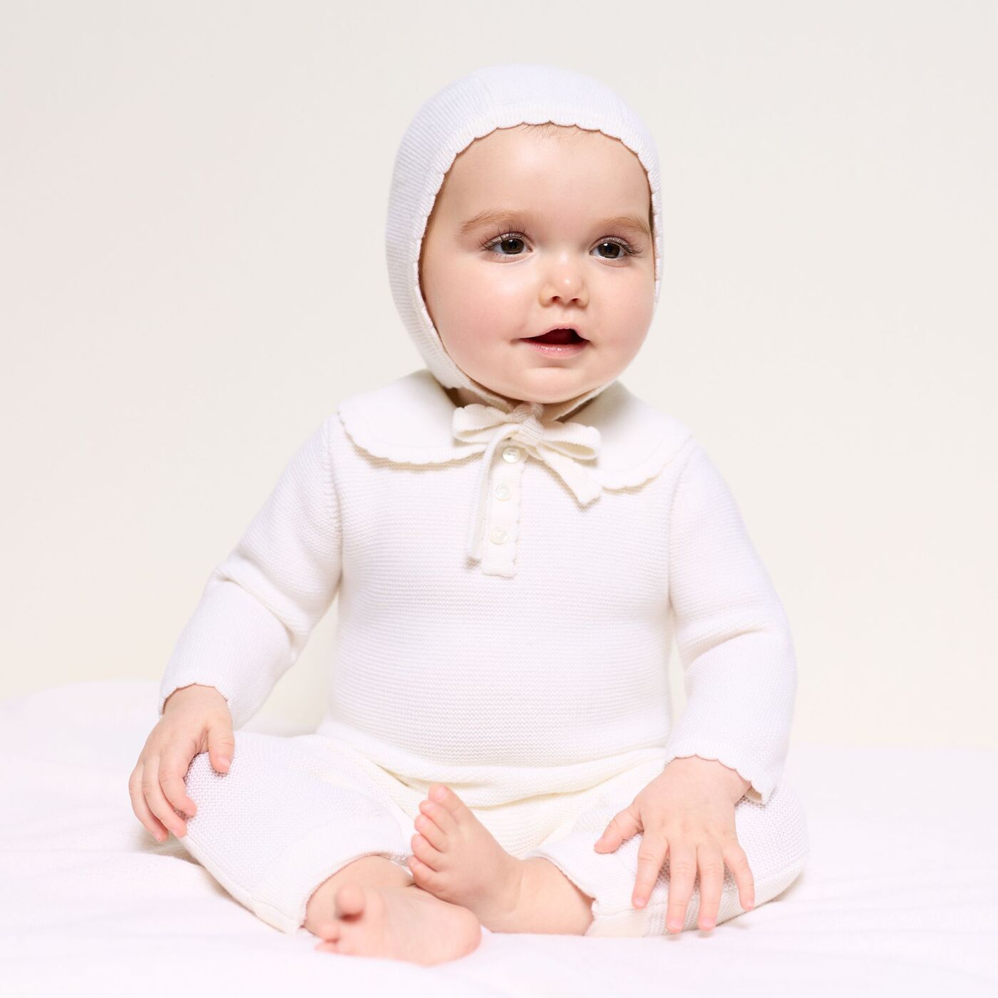 My first Jacadi baby jumpsuit - blanc doux jacadi