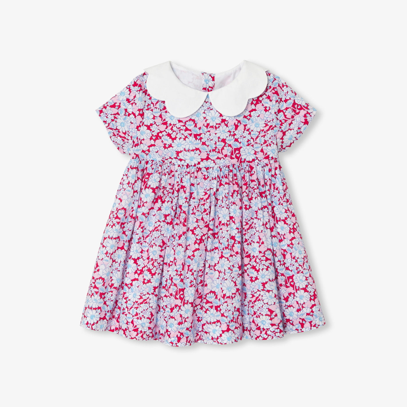 Baby girl dress in Liberty fabric - rouge/multico