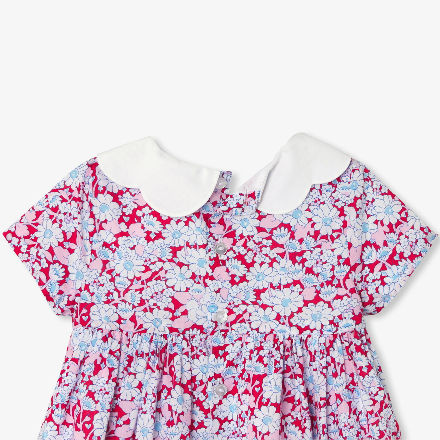 Baby girl dress in Liberty fabric - rouge/multico