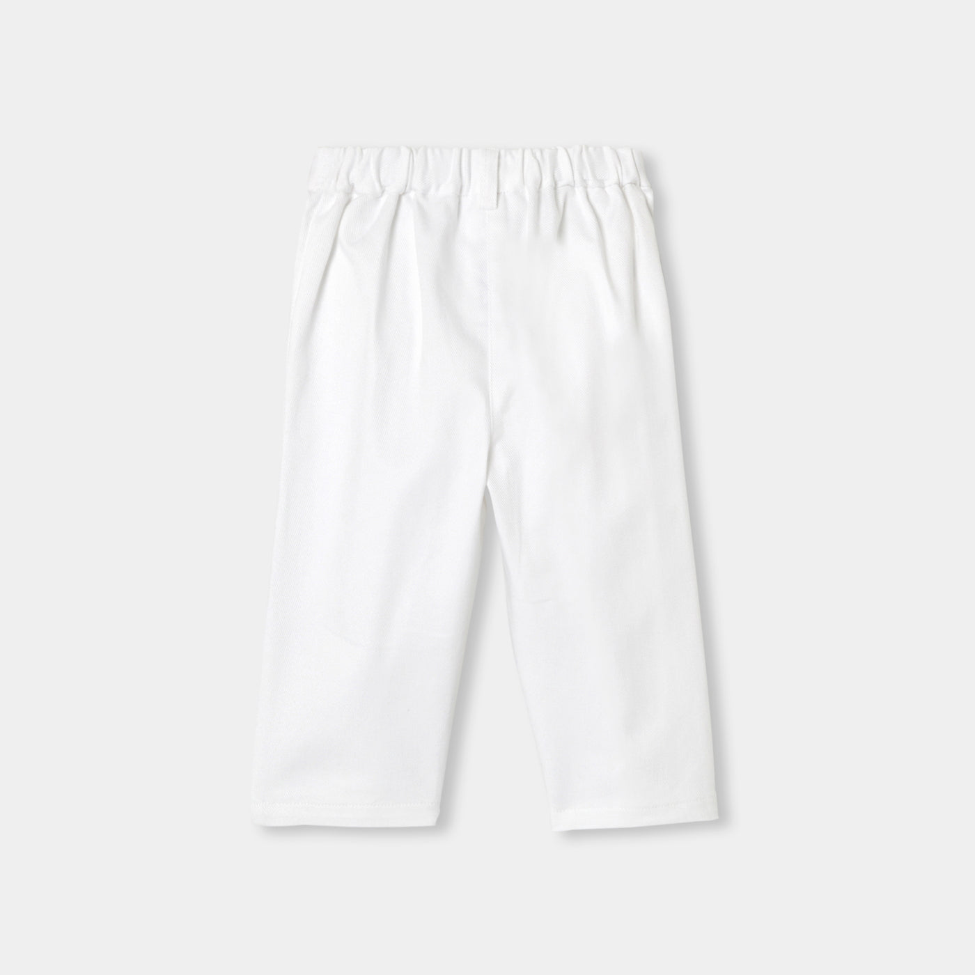 Baby girl trousers in cotton twill - blanc jacadi