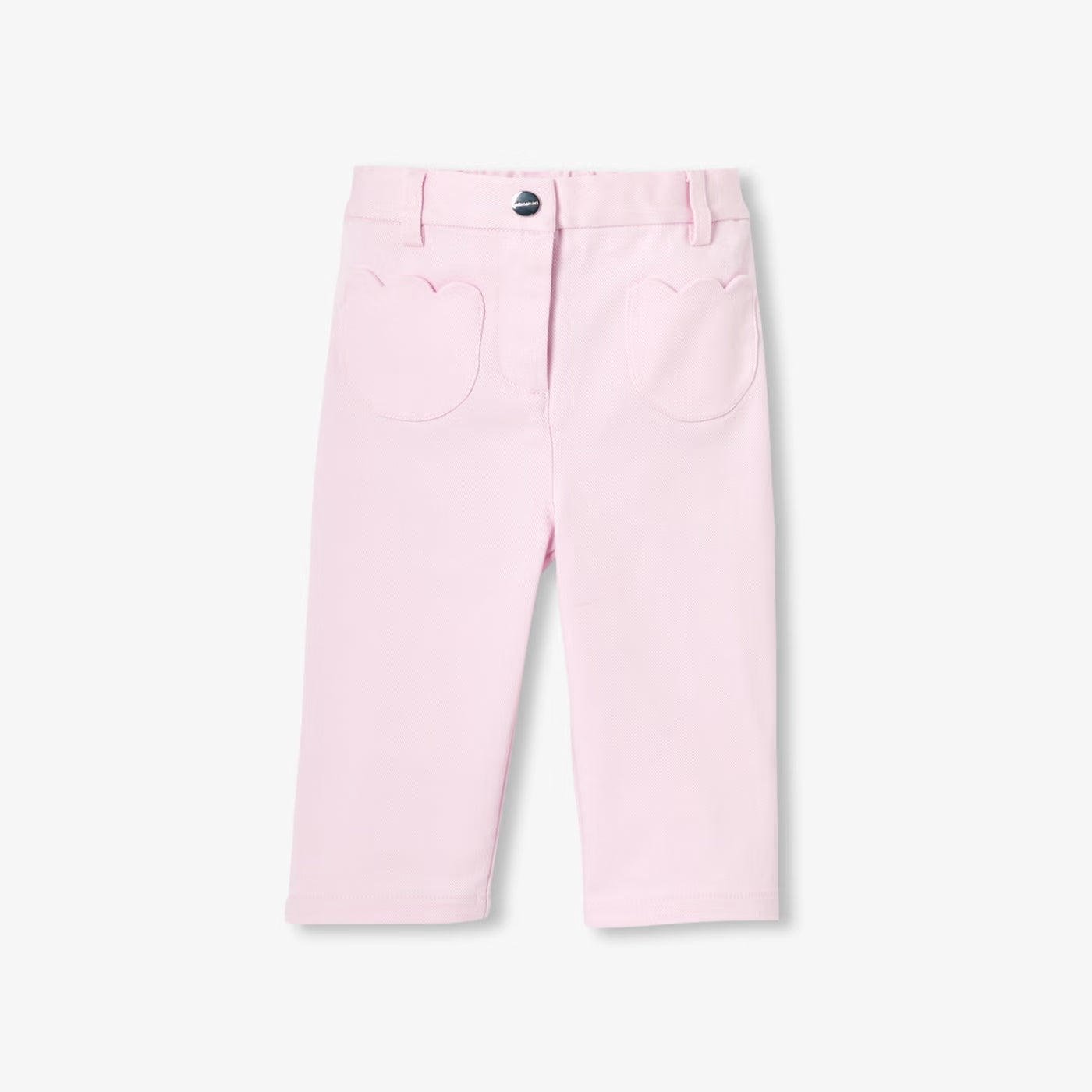 Baby girl trousers in cotton twill - rose pale jacadi