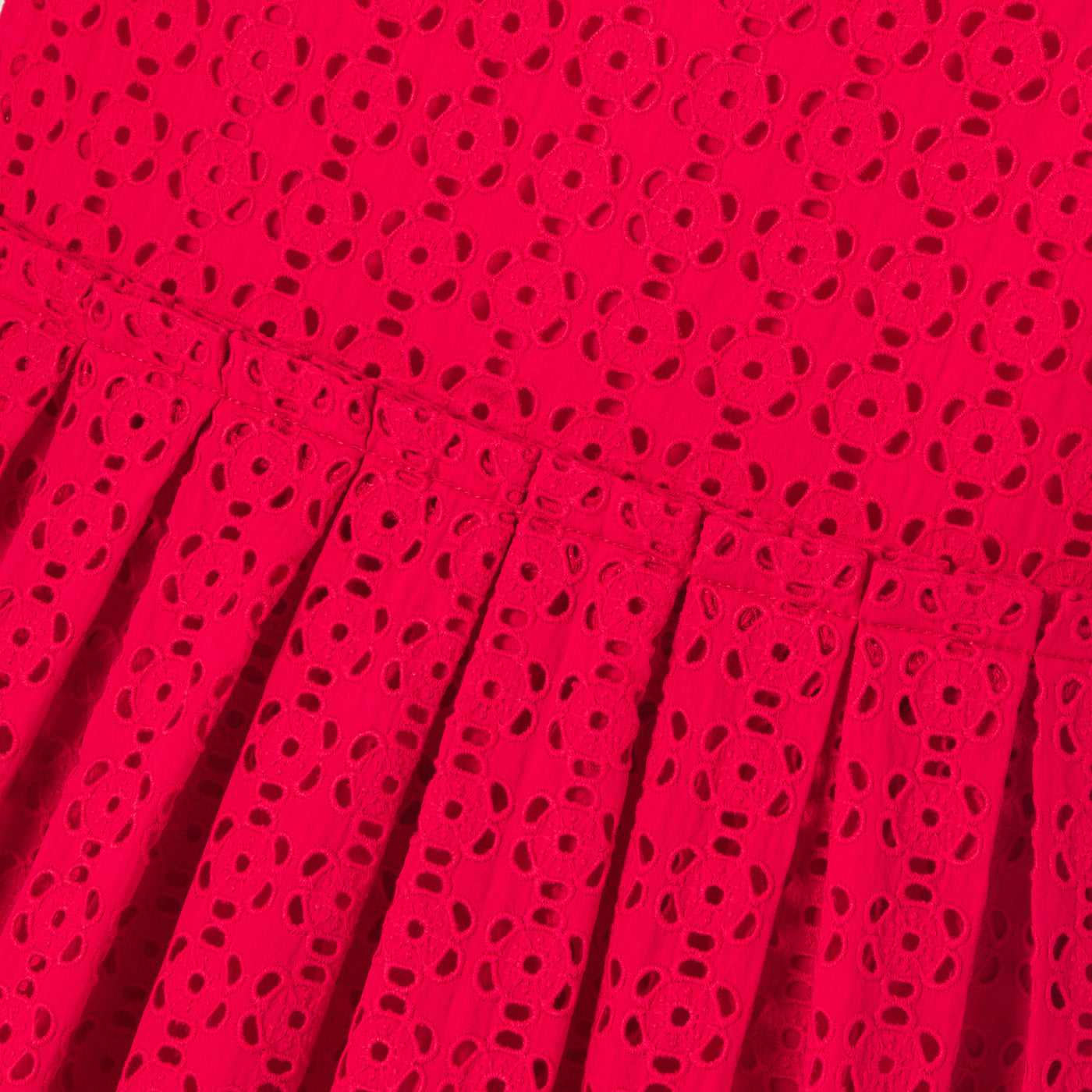 Girl French embroidery dress - rouge jacadi