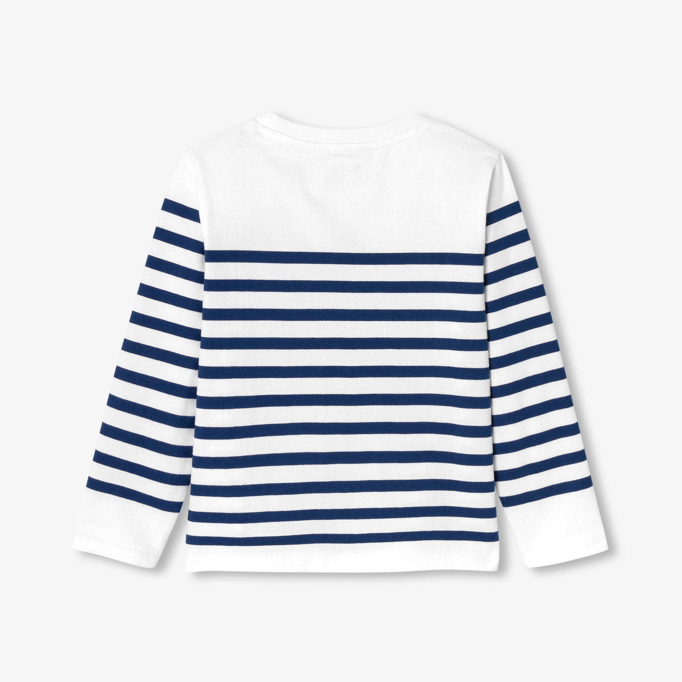 Child cotton jersey Breton tee - blanc/bleu