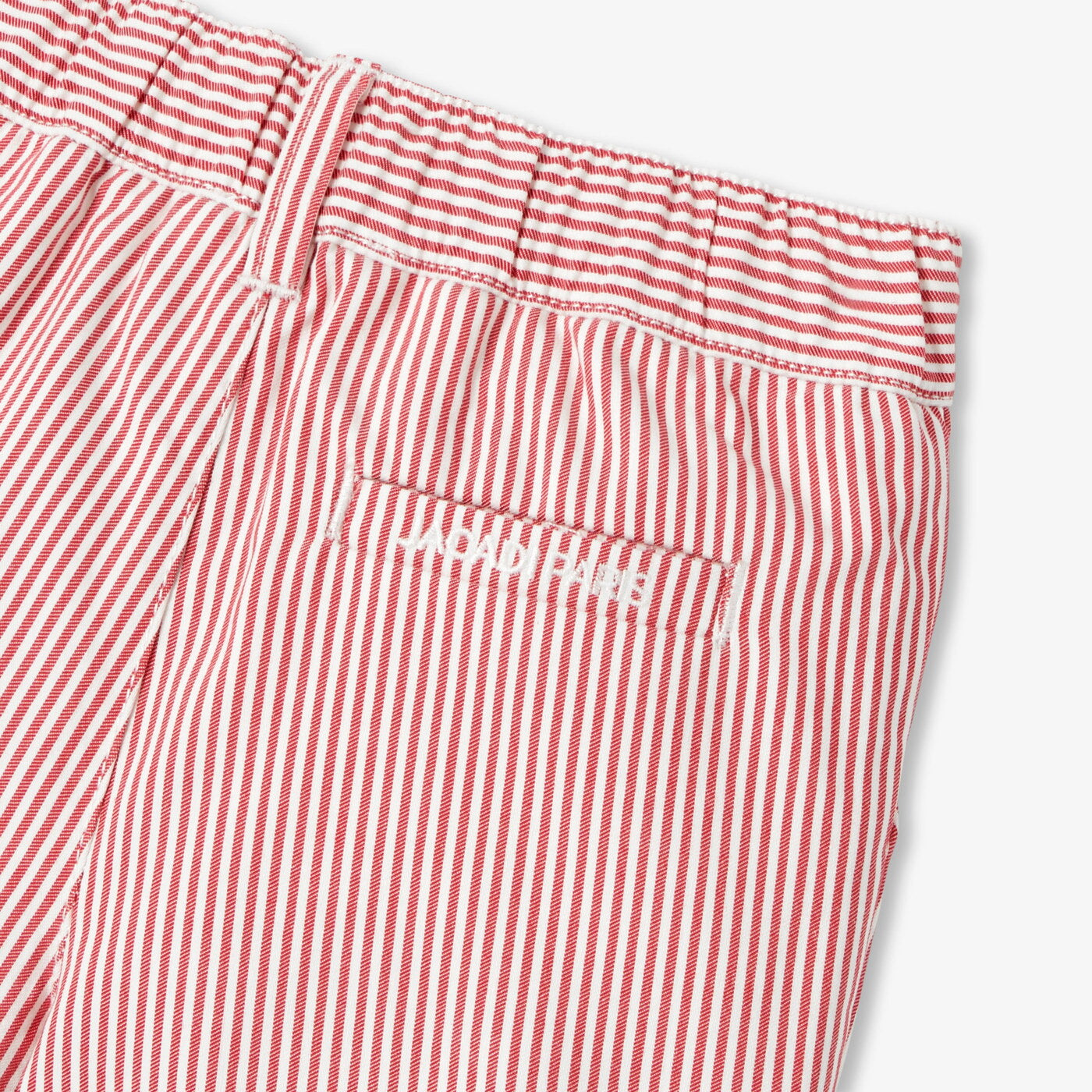 Baby boy striped twill shorts - blanc/rouge