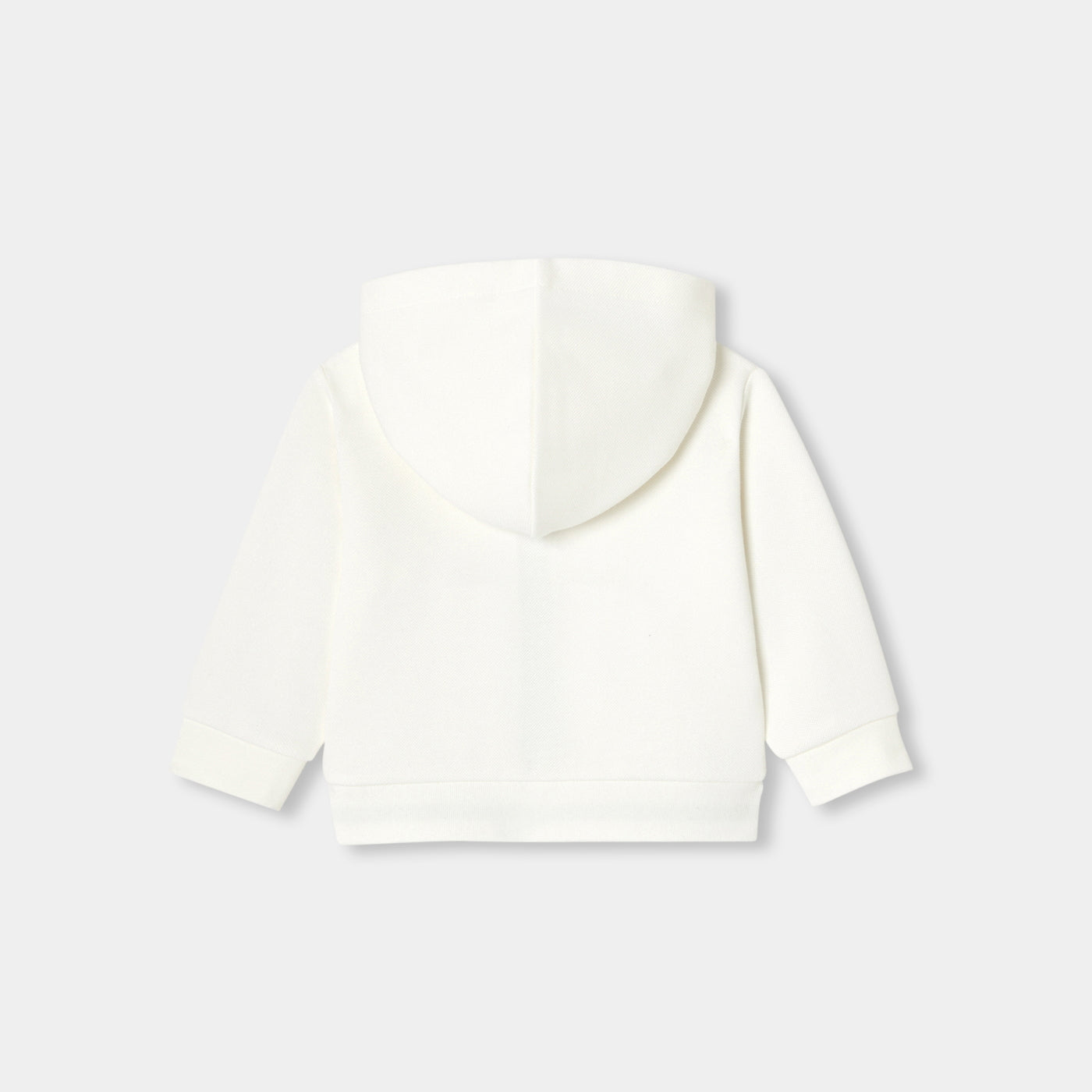 Baby boy piqué zip-up sweatshirt - blanc doux jacadi