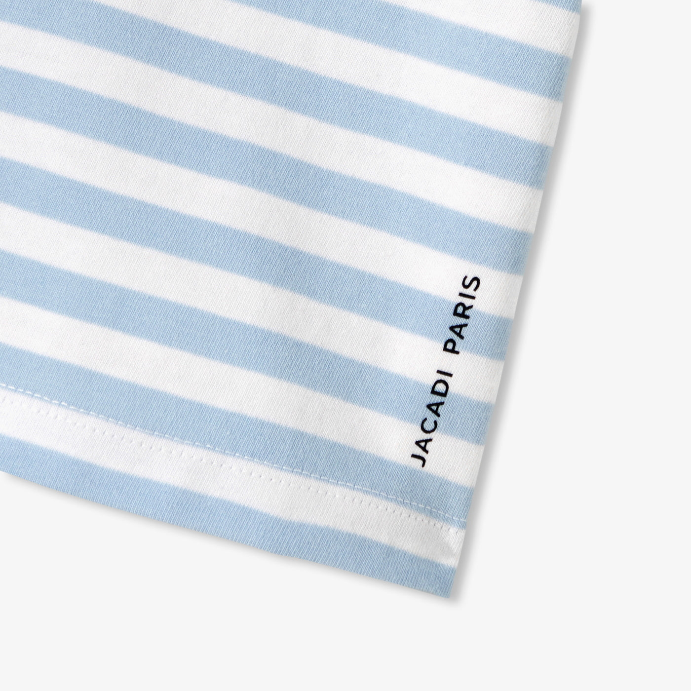 Baby boy striped cotton T-shirt - blanc/ciel