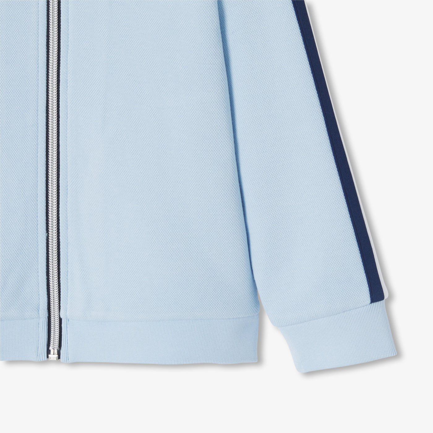 Boys' double-sided piqué zip-up sweatshirt - bleu clair jacadi